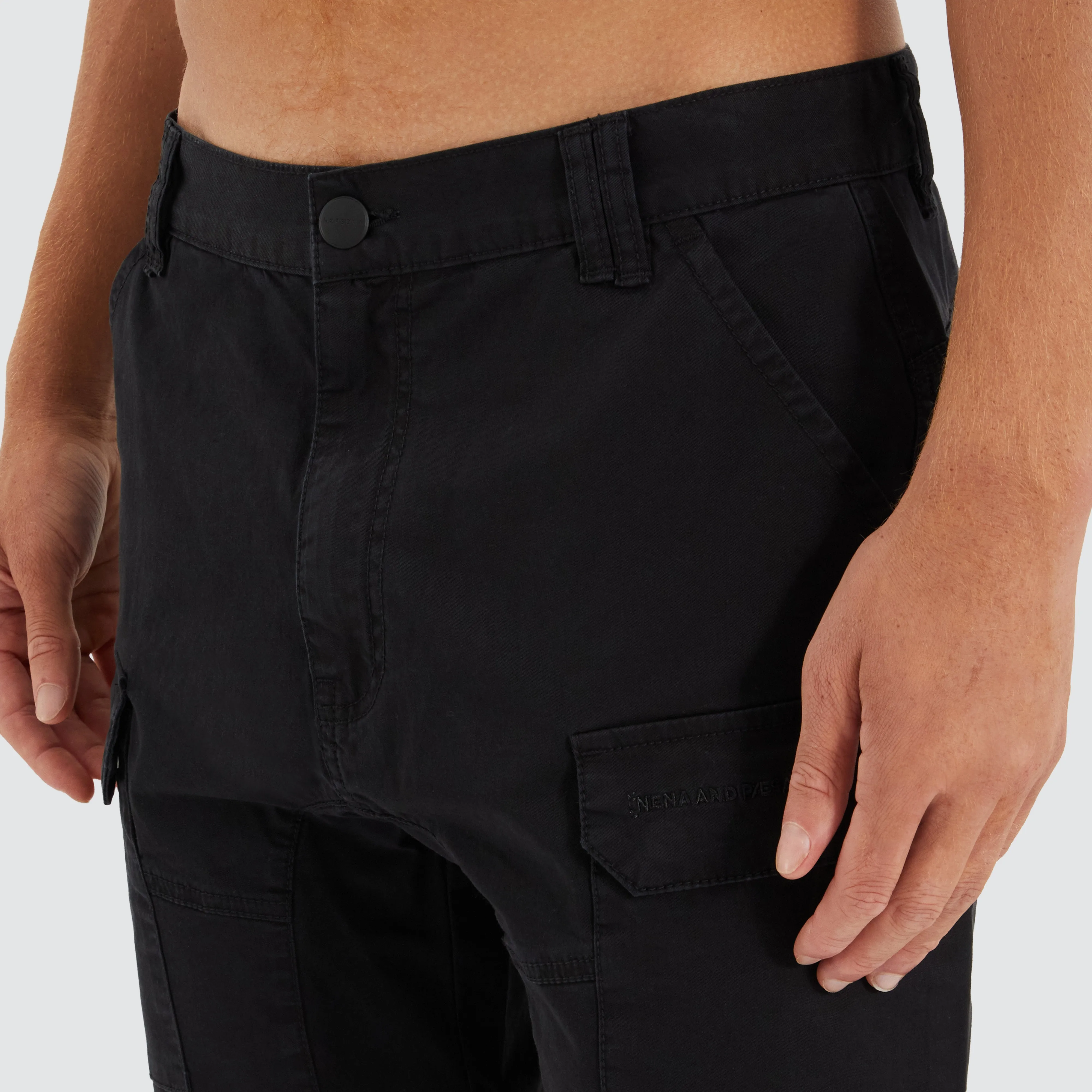 F100 Fine Twill Short Black sold by Nena and Pasadena product image thumbnail 4