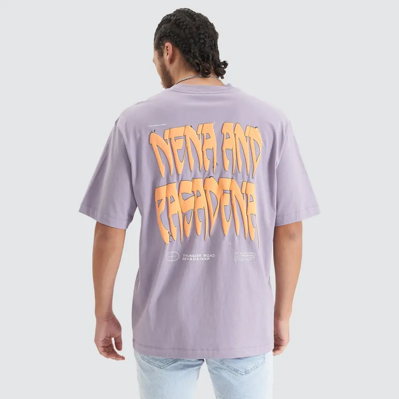 Thunder Heavy Oversized Tee Purple Ash sold by Nena and Pasadena