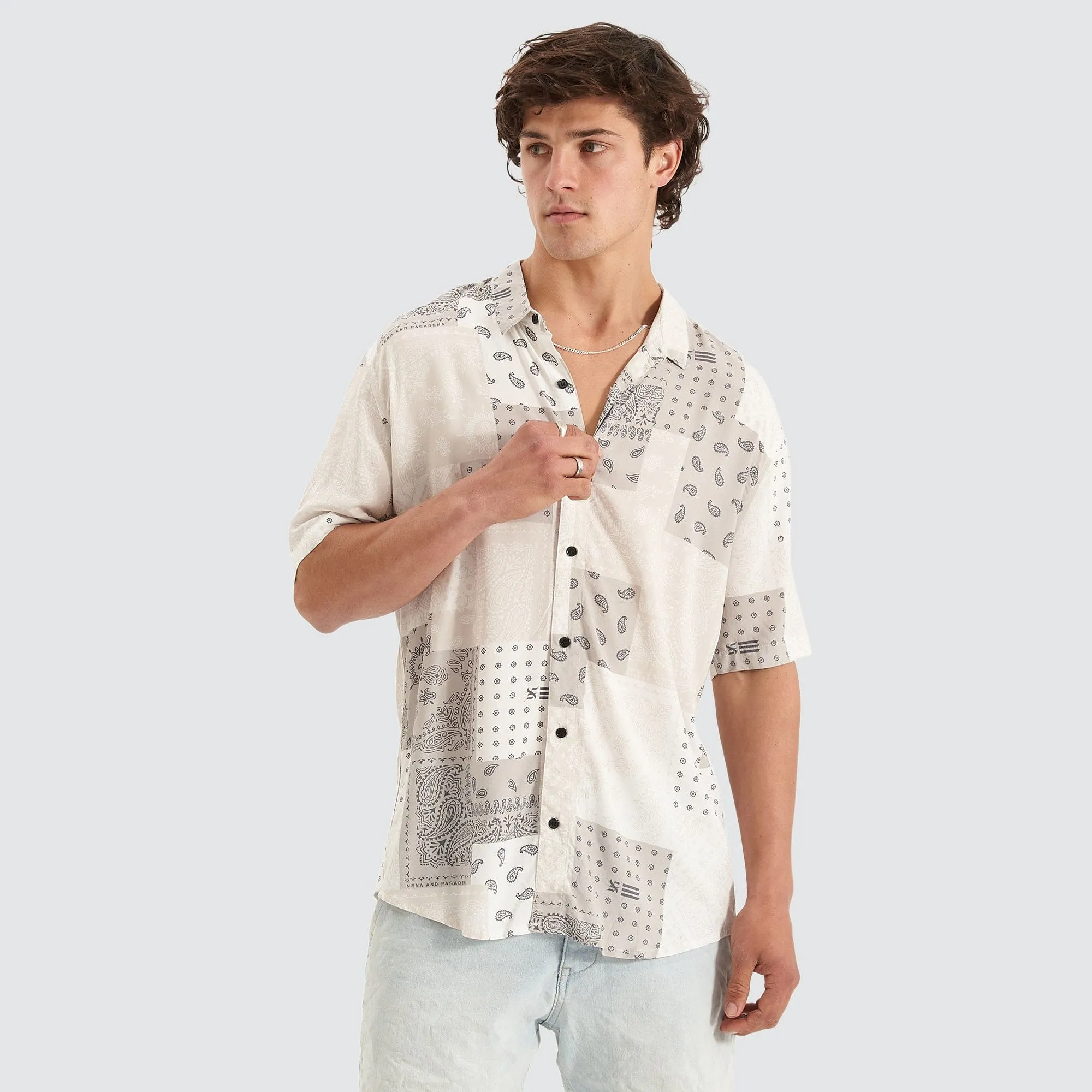 Diamond District Relaxed Party Shirt White Print sold by Nena and Pasadena product image thumbnail 2
