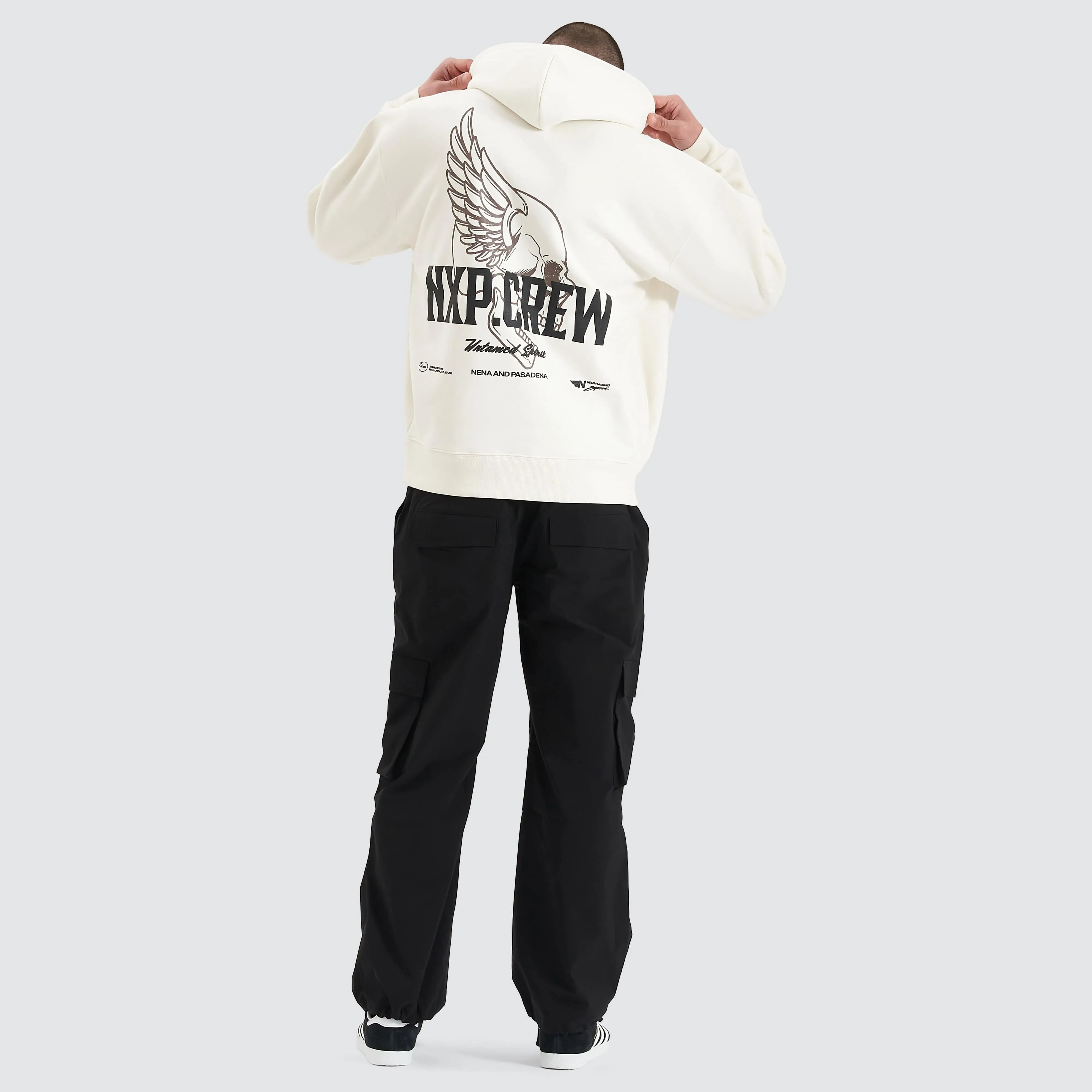 Corbusian Heavy Box Fit Hoodie Natural White sold by Nena and Pasadena product image thumbnail 3