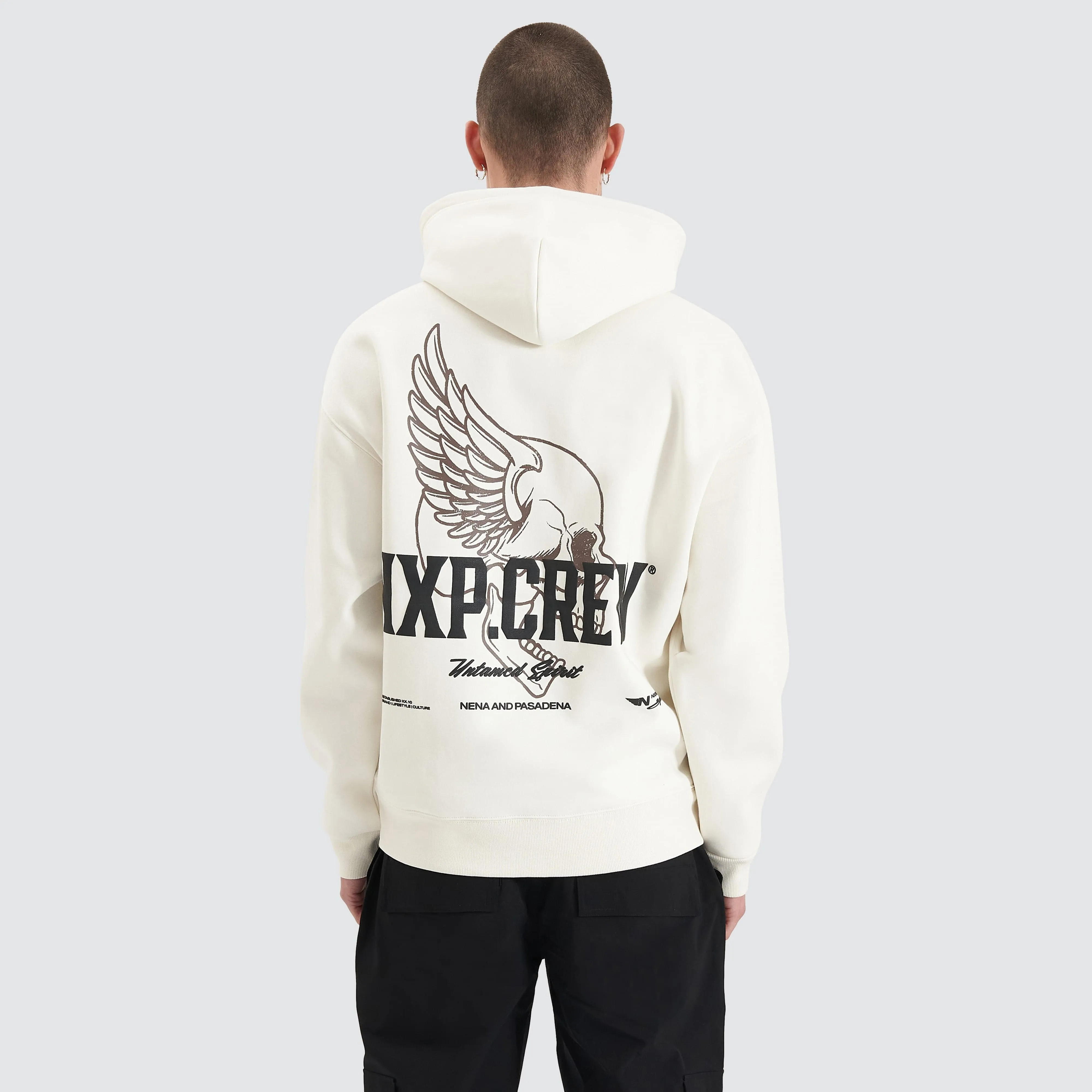 Corbusian Heavy Box Fit Hoodie Natural White sold by Nena and Pasadena