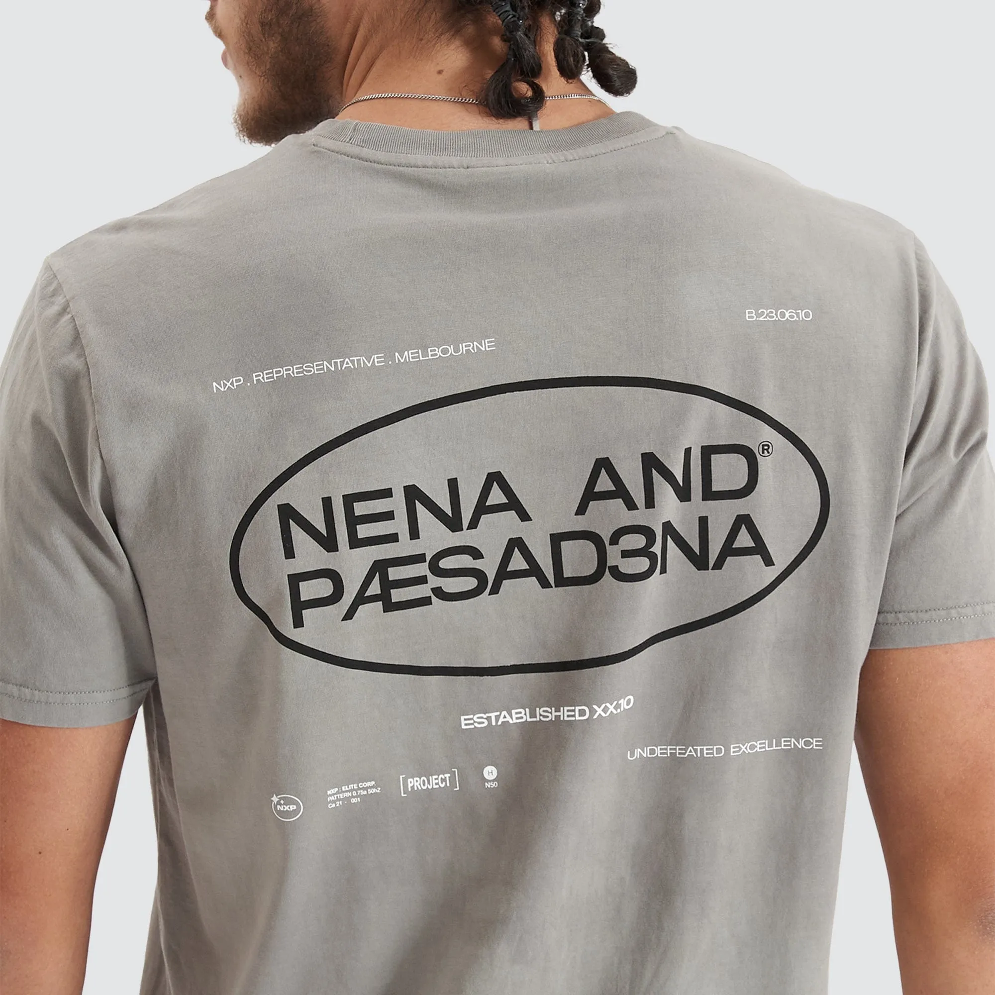 Project Dual Curved Tee Pigment Moon Mist sold by Nena and Pasadena product image thumbnail 2