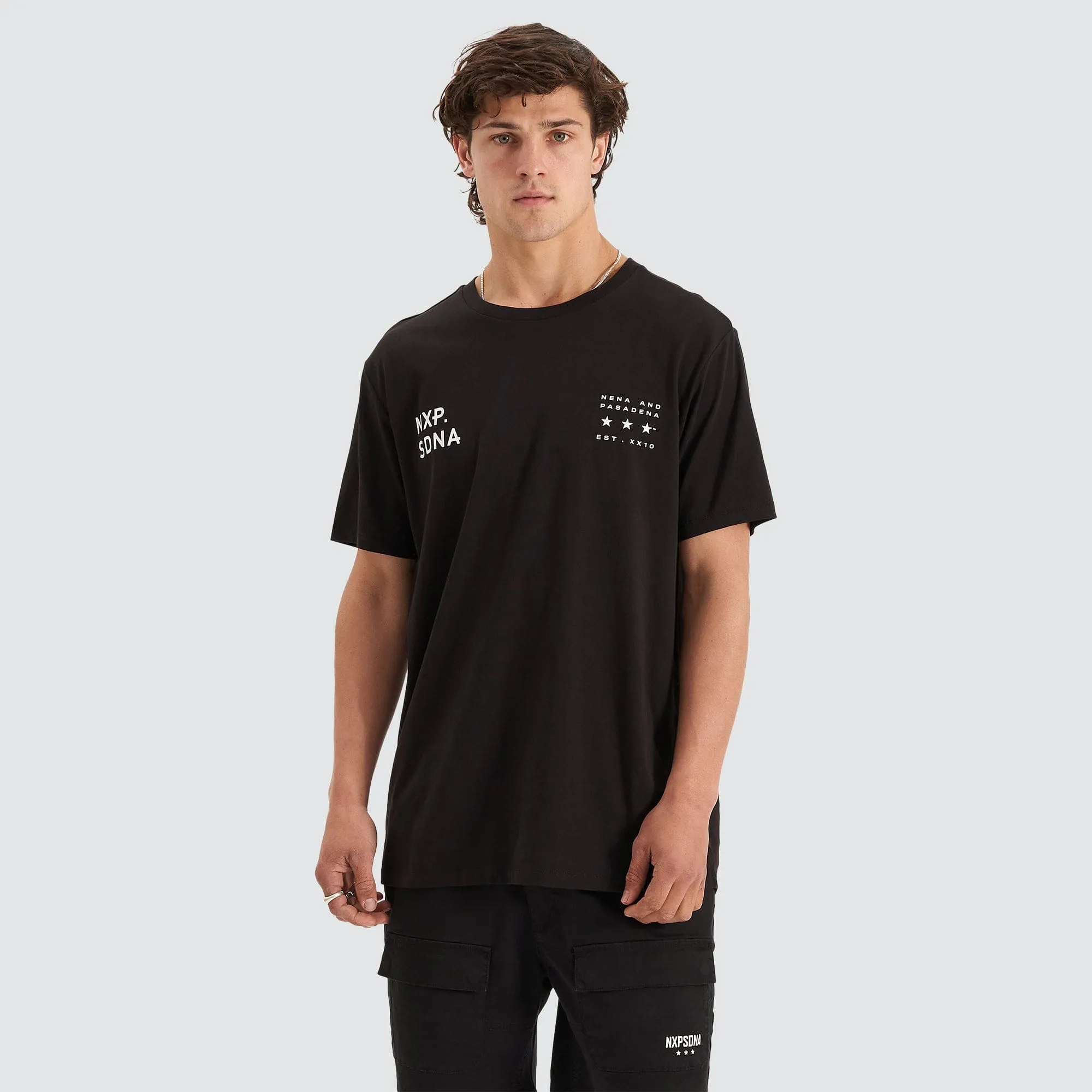 Triple Threat Cape Back Tee Jet Black sold by Nena and Pasadena product image thumbnail 3