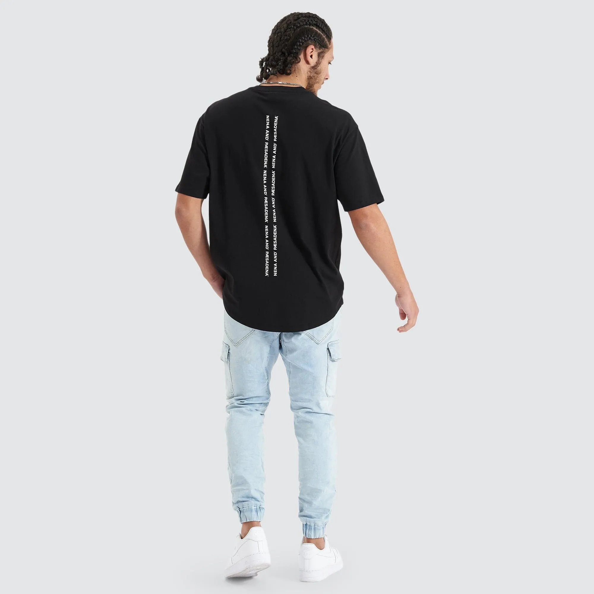 Compound Heavy Box Fit Tee Jet Black sold by Nena and Pasadena product image thumbnail 5