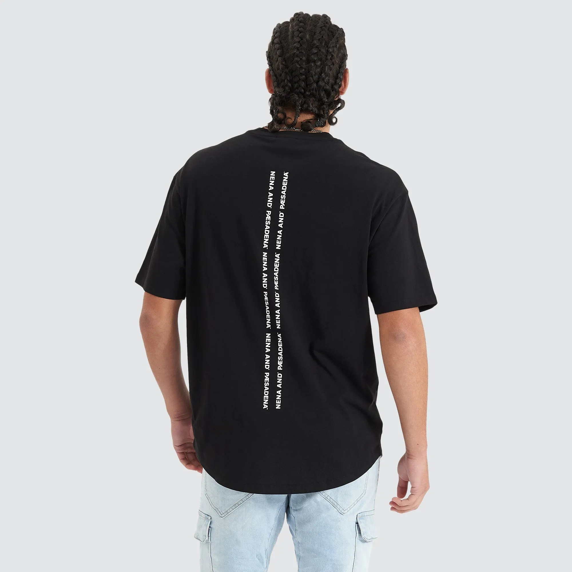 Compound Heavy Box Fit Tee Jet Black sold by Nena and Pasadena product image thumbnail 2