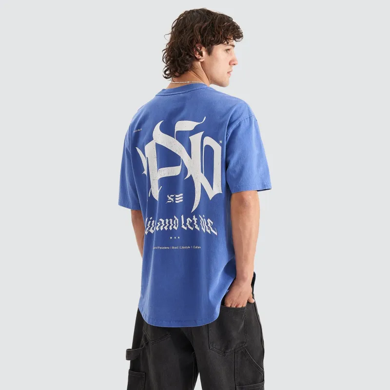 Lively Heavy Box Fit Scoop T-Shirt Pigment Blue sold by Nena and Pasadena