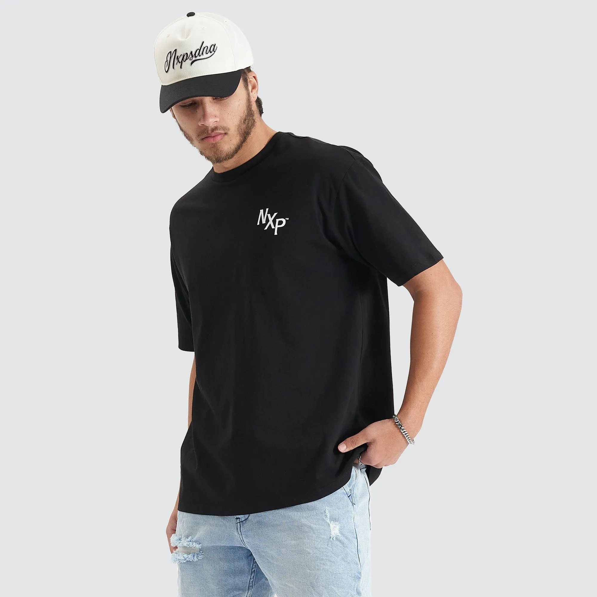 Orbit Heavy Box Fit Tee Jet Black sold by Nena and Pasadena product image thumbnail 4