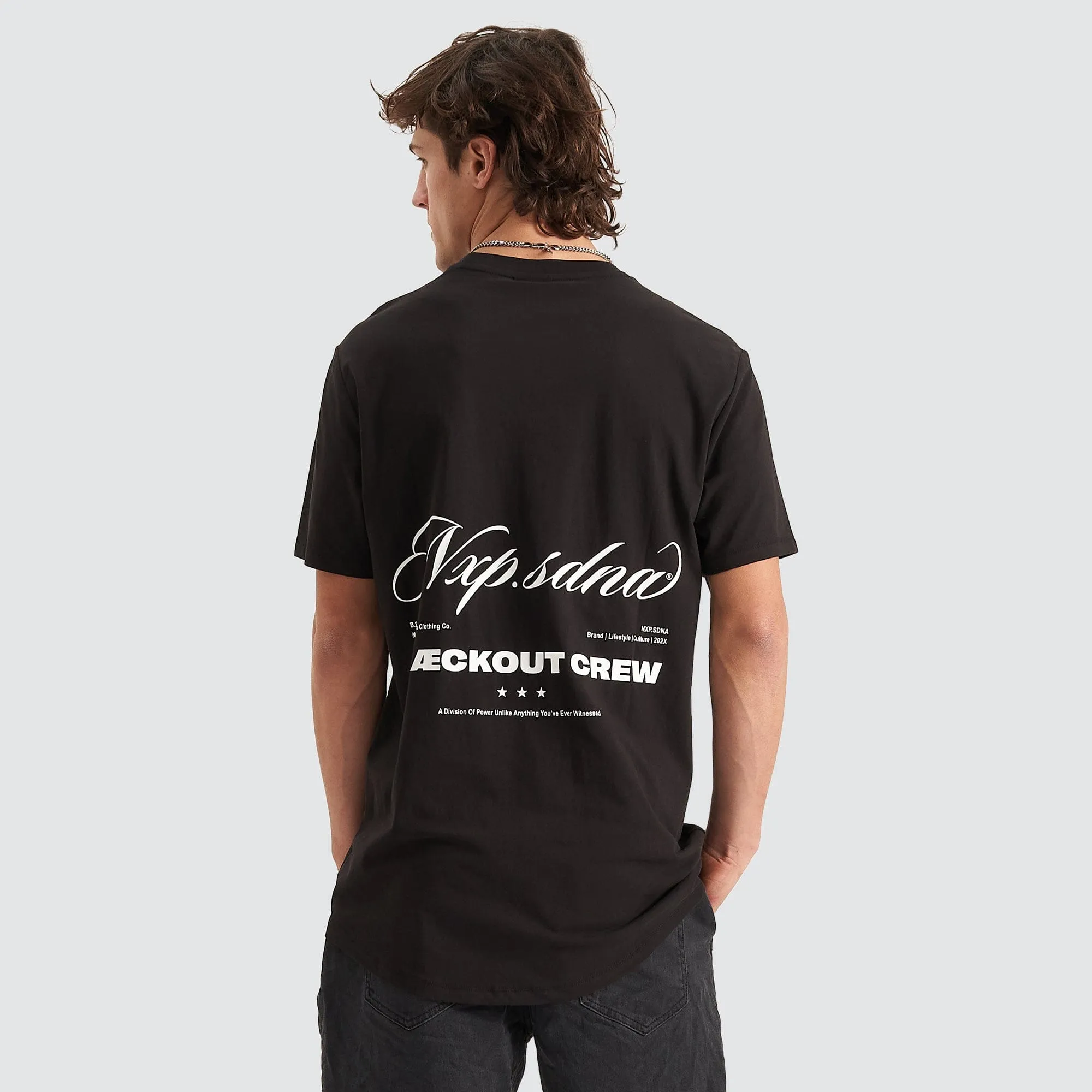 Blackout Cape Back T-Shirt Jet Black sold by Nena and Pasadena