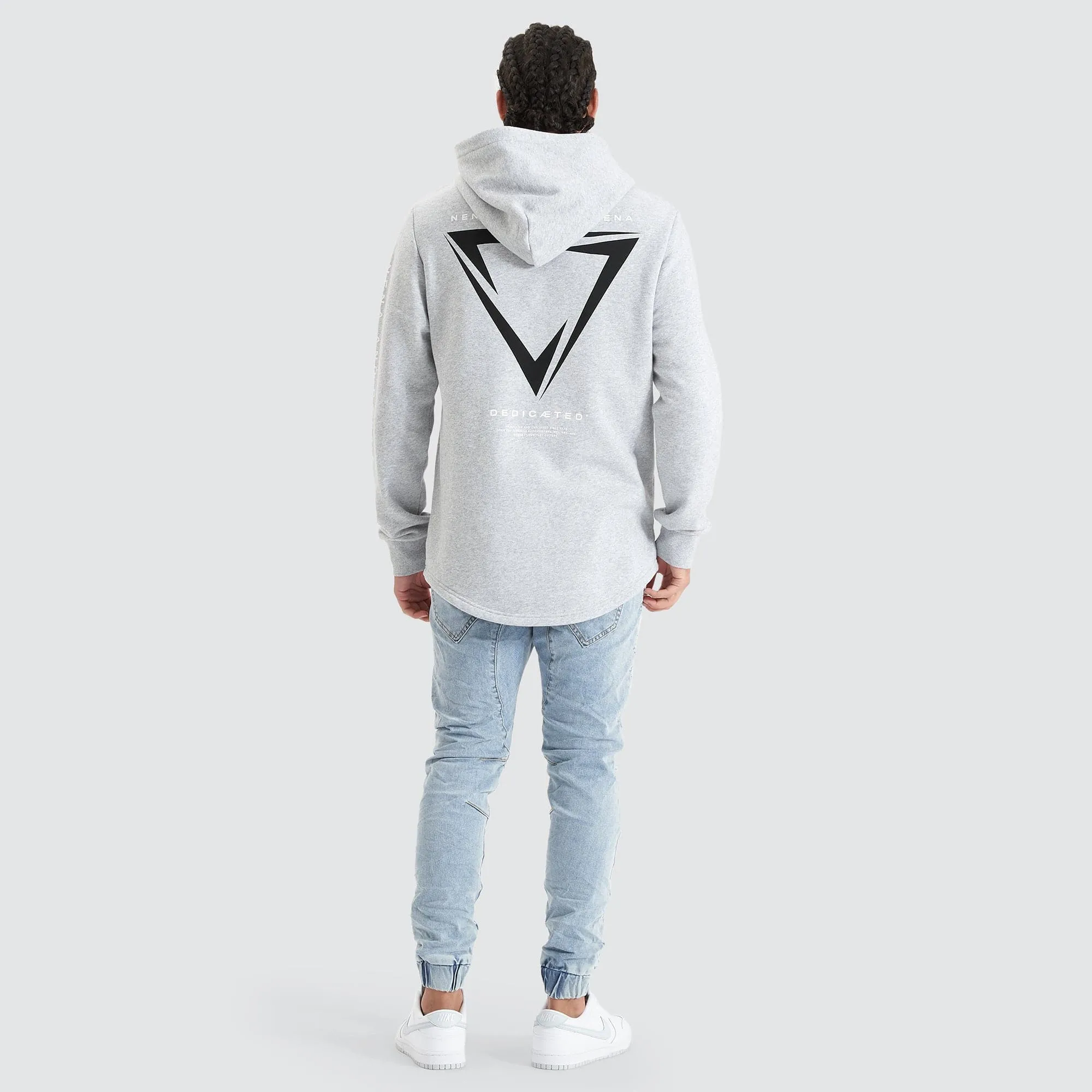 Eight Rank Dual Curved Hoodie Grey Marle sold by Nena and Pasadena product image thumbnail 5