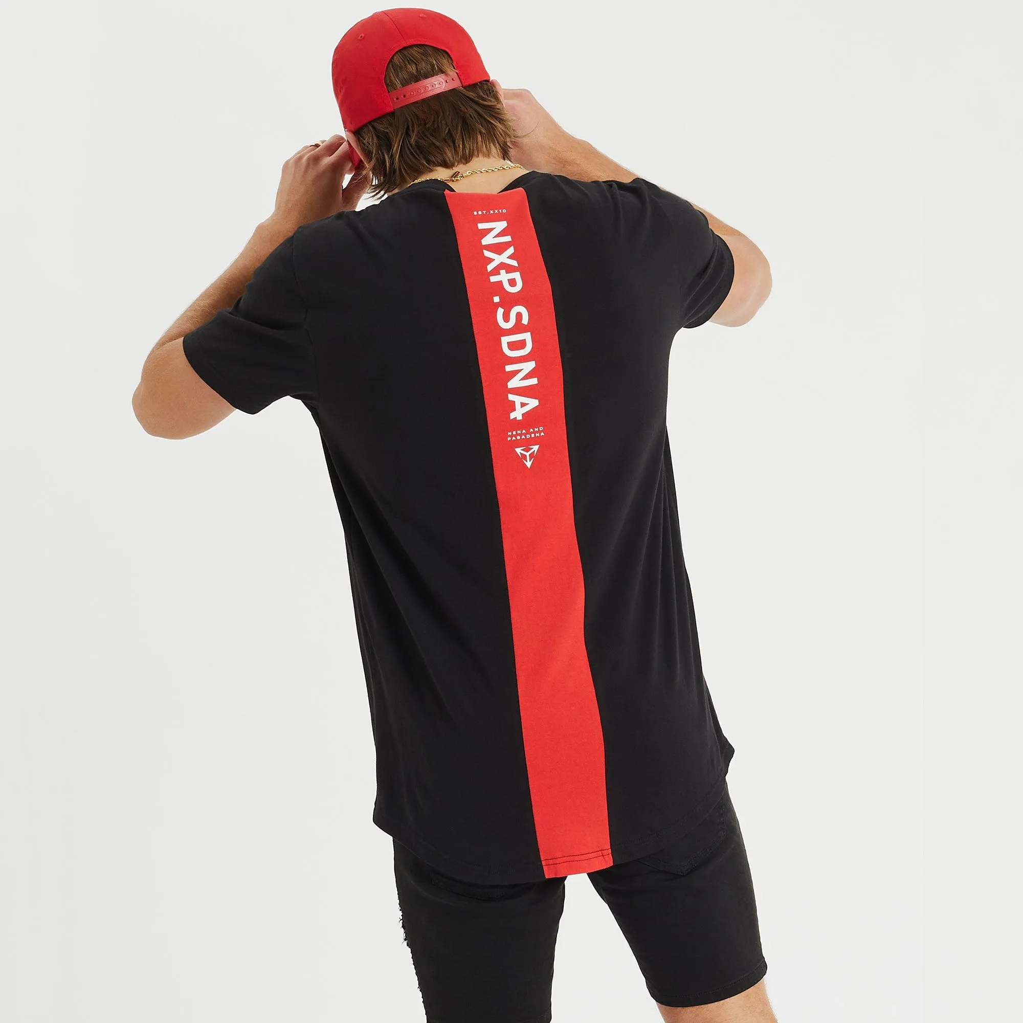 Principle Cape Back T-Shirt Jet Black sold by Nena and Pasadena