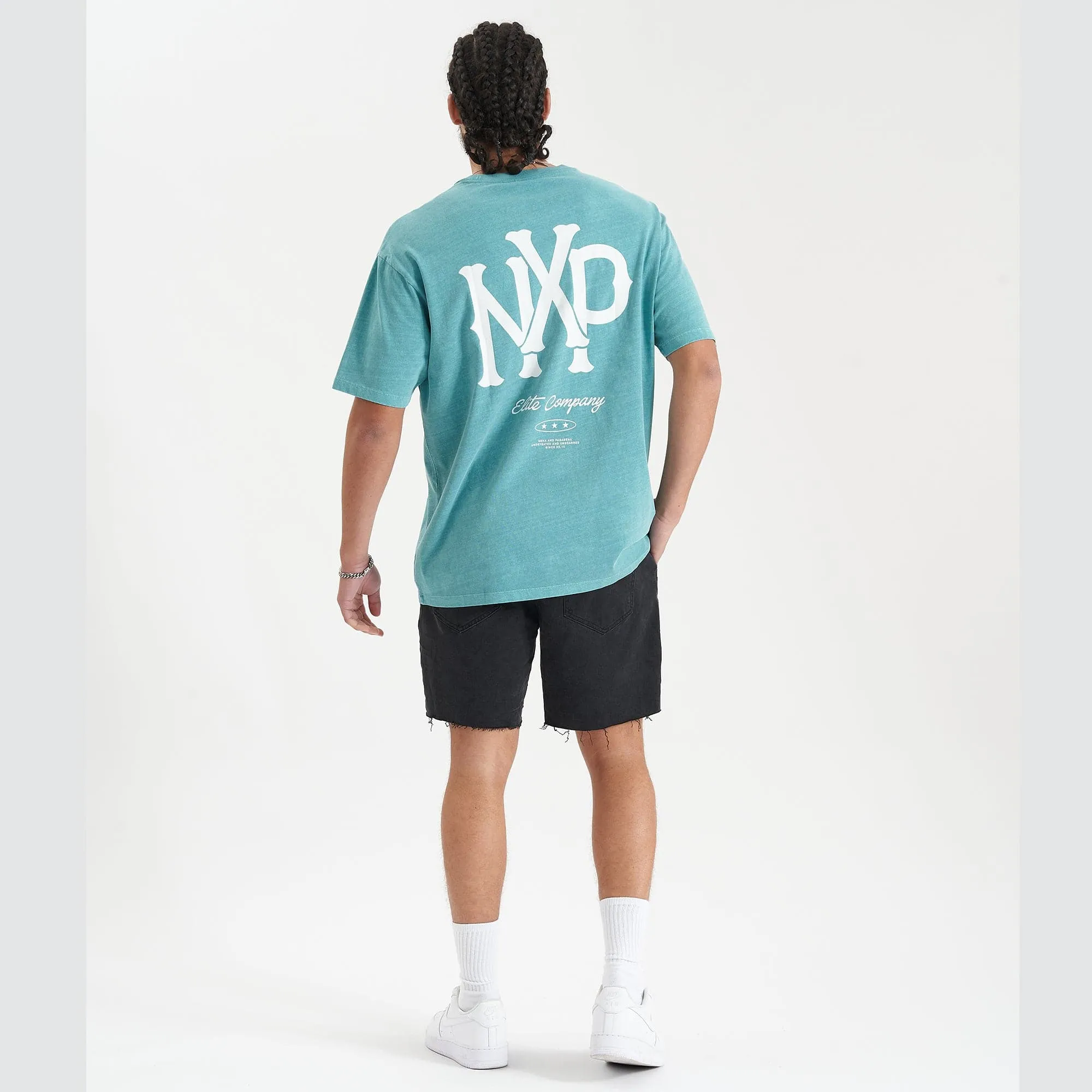 Academy Heavy Box Fit Tee Pigment Teal sold by Nena and Pasadena product image thumbnail 5