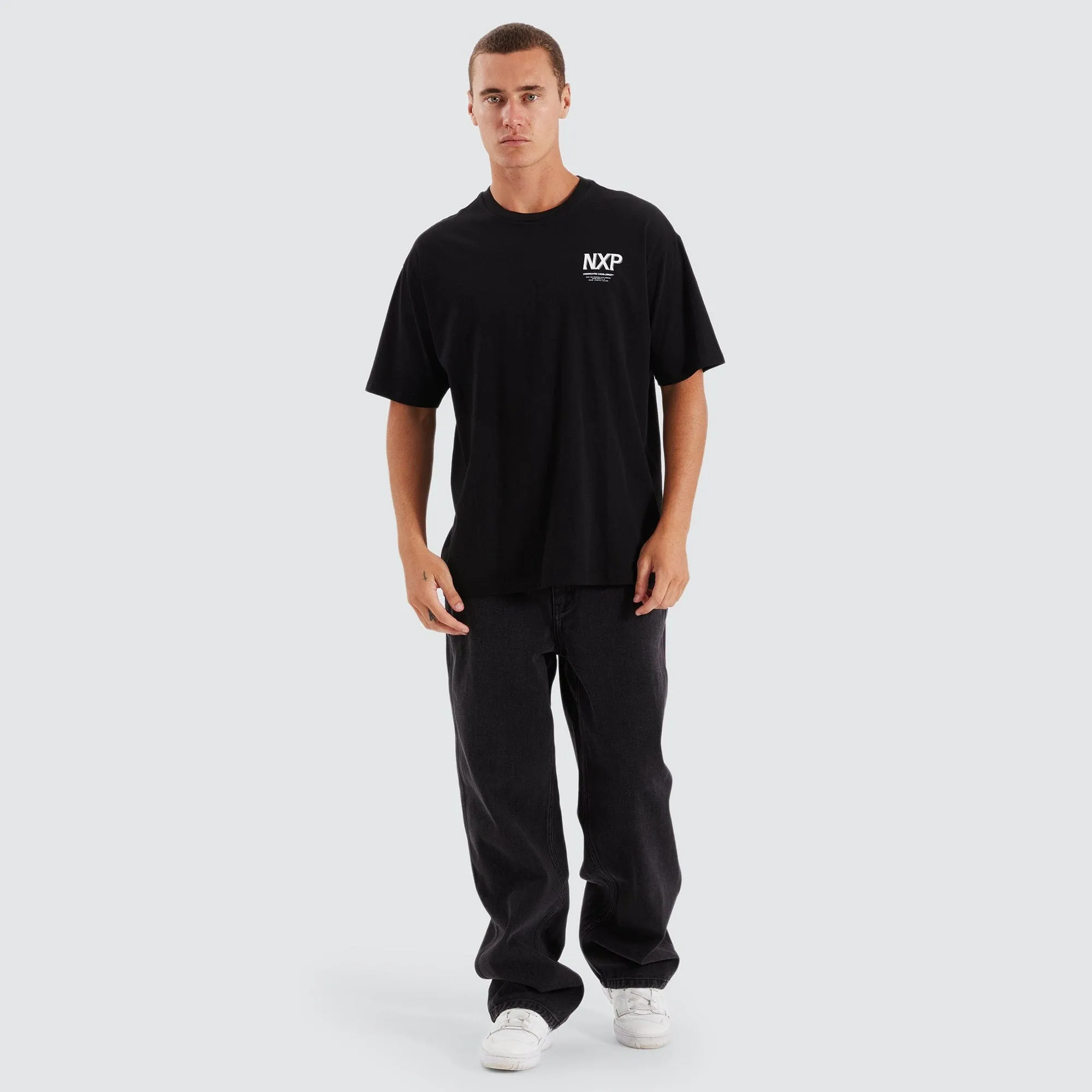 Suspension Heavy Box Fit Tee Jet Black sold by Nena and Pasadena product image thumbnail 2