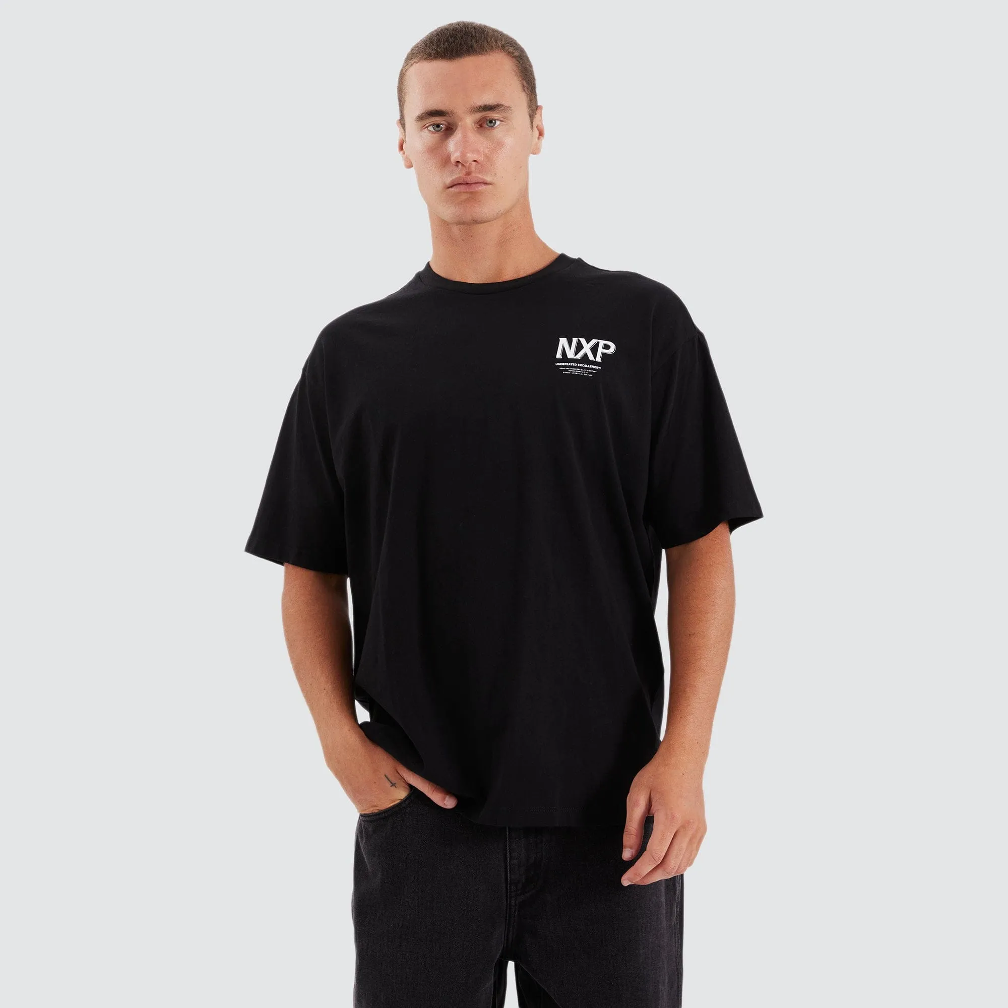 Suspension Heavy Box Fit Tee Jet Black sold by Nena and Pasadena product image thumbnail 4