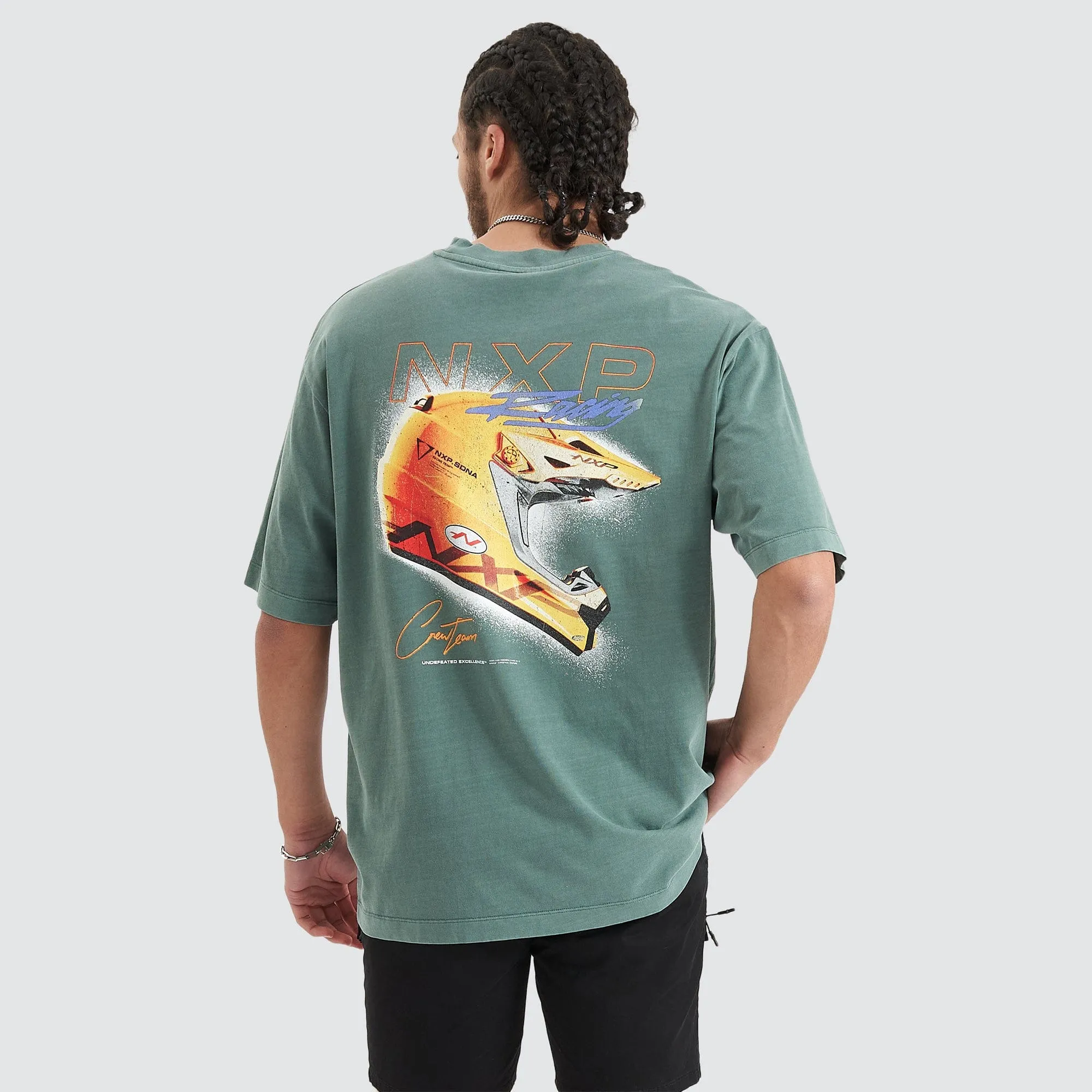 Sandboard Heavy Oversized Tee Pigment Silver Pine sold by Nena and Pasadena