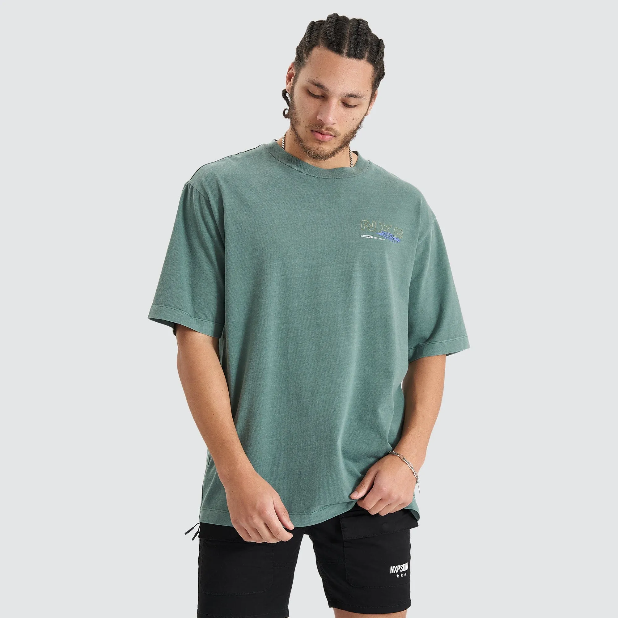 Sandboard Heavy Oversized Tee Pigment Silver Pine sold by Nena and Pasadena product image thumbnail 2