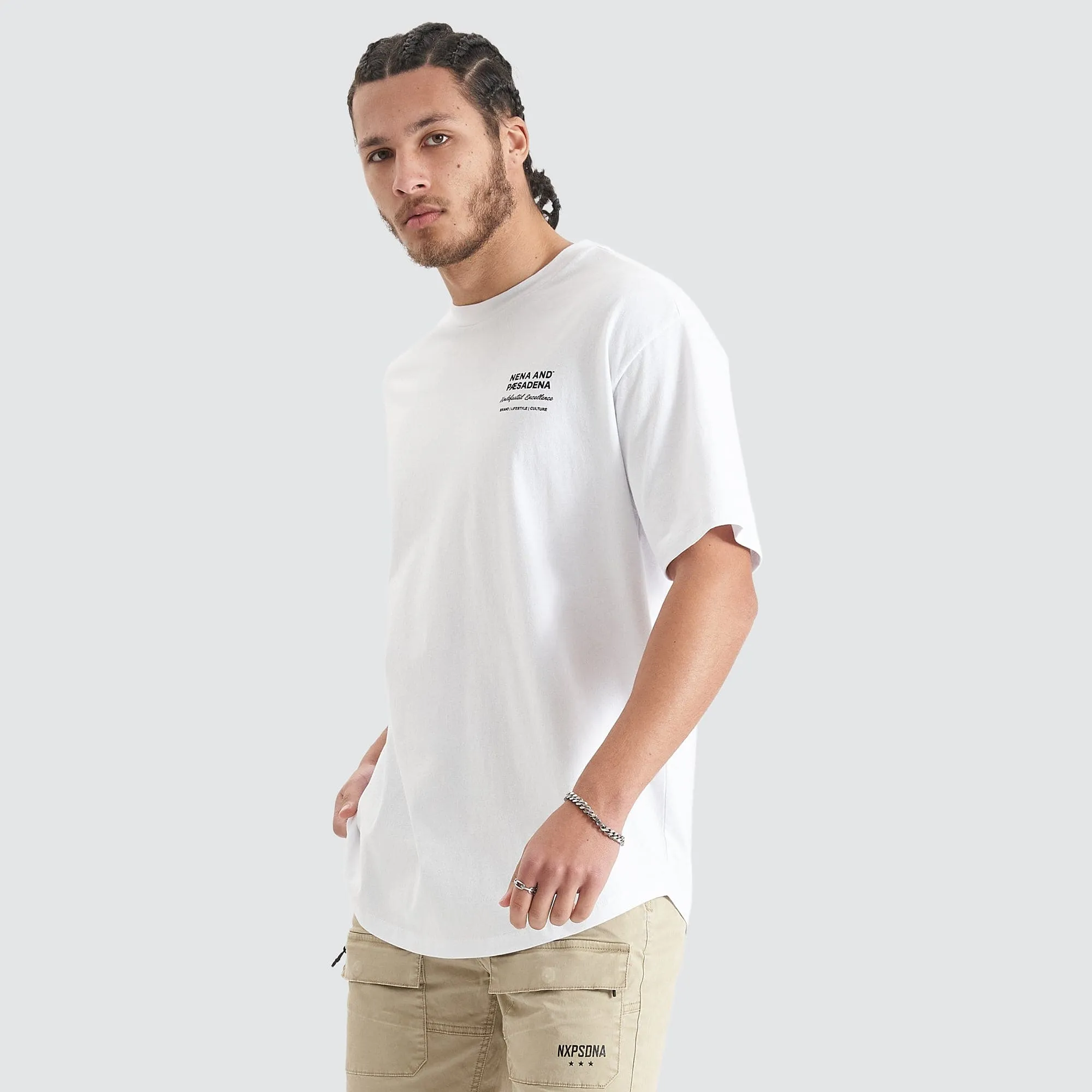 Compound Heavy Box Fit Tee Optical White sold by Nena and Pasadena product image thumbnail 5