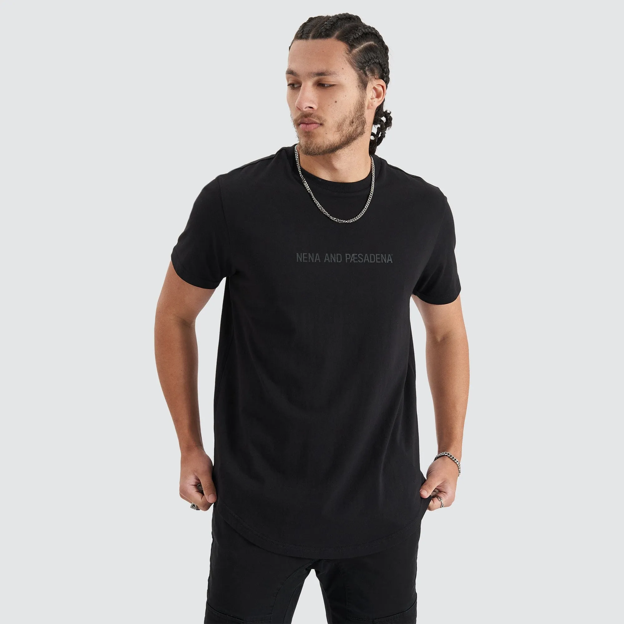 Friction Dual Curved Tee Jet Black sold by Nena and Pasadena product image thumbnail 3