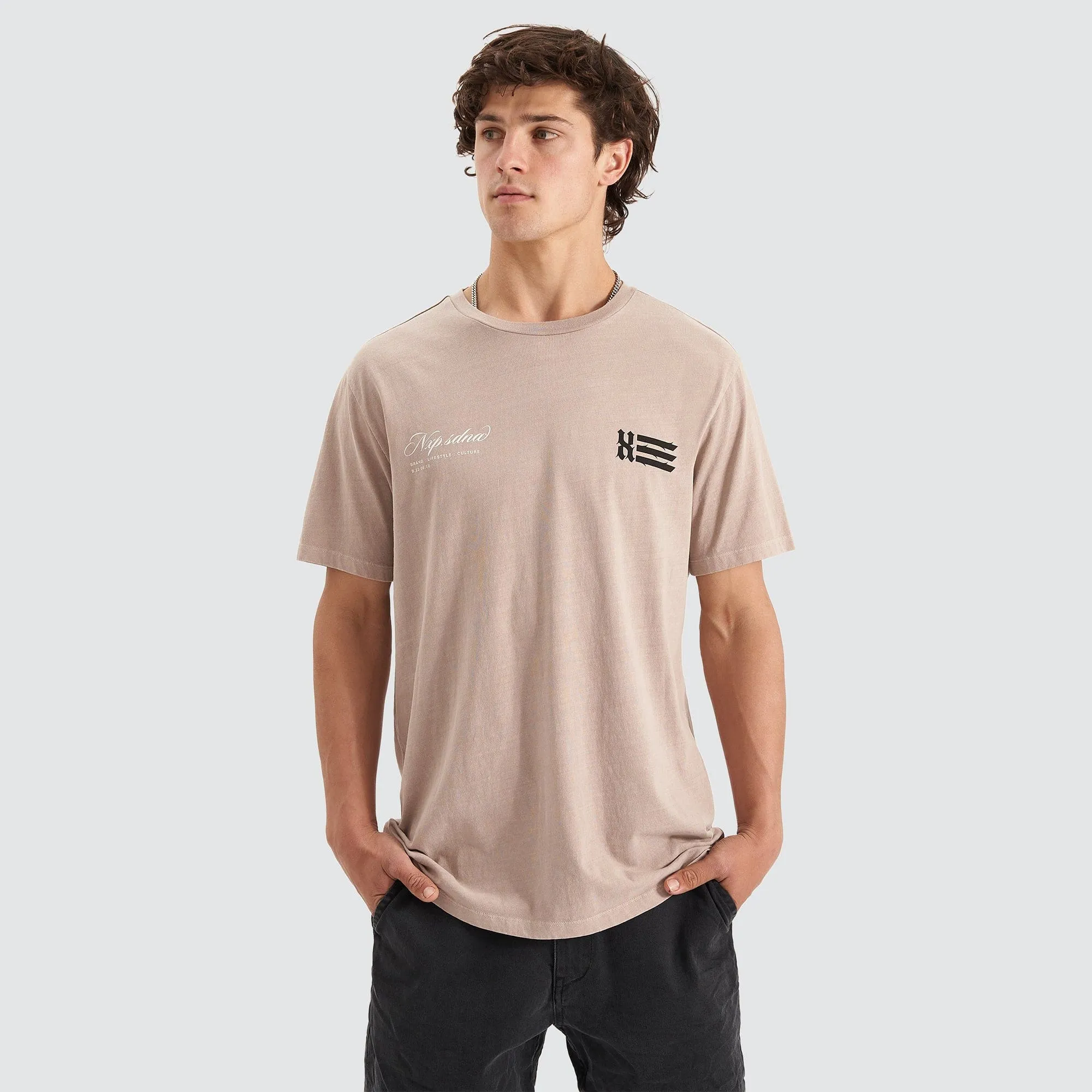 Credence Cape Back T-Shirt Pigment Grey sold by Nena and Pasadena