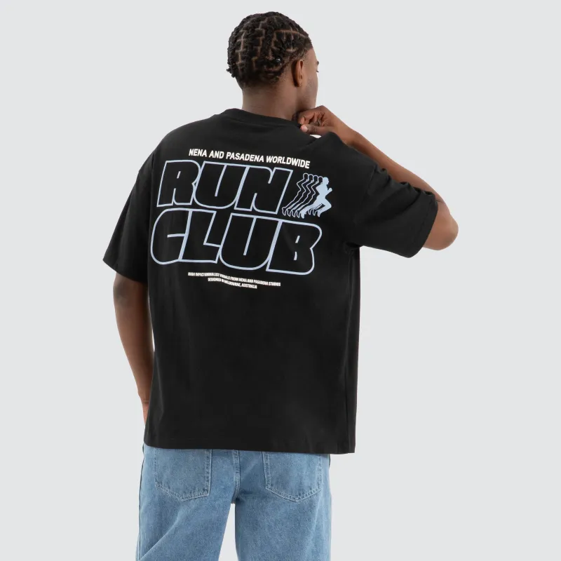 Run Club Raptor Tee Anthracite Black sold by Nena and Pasadena