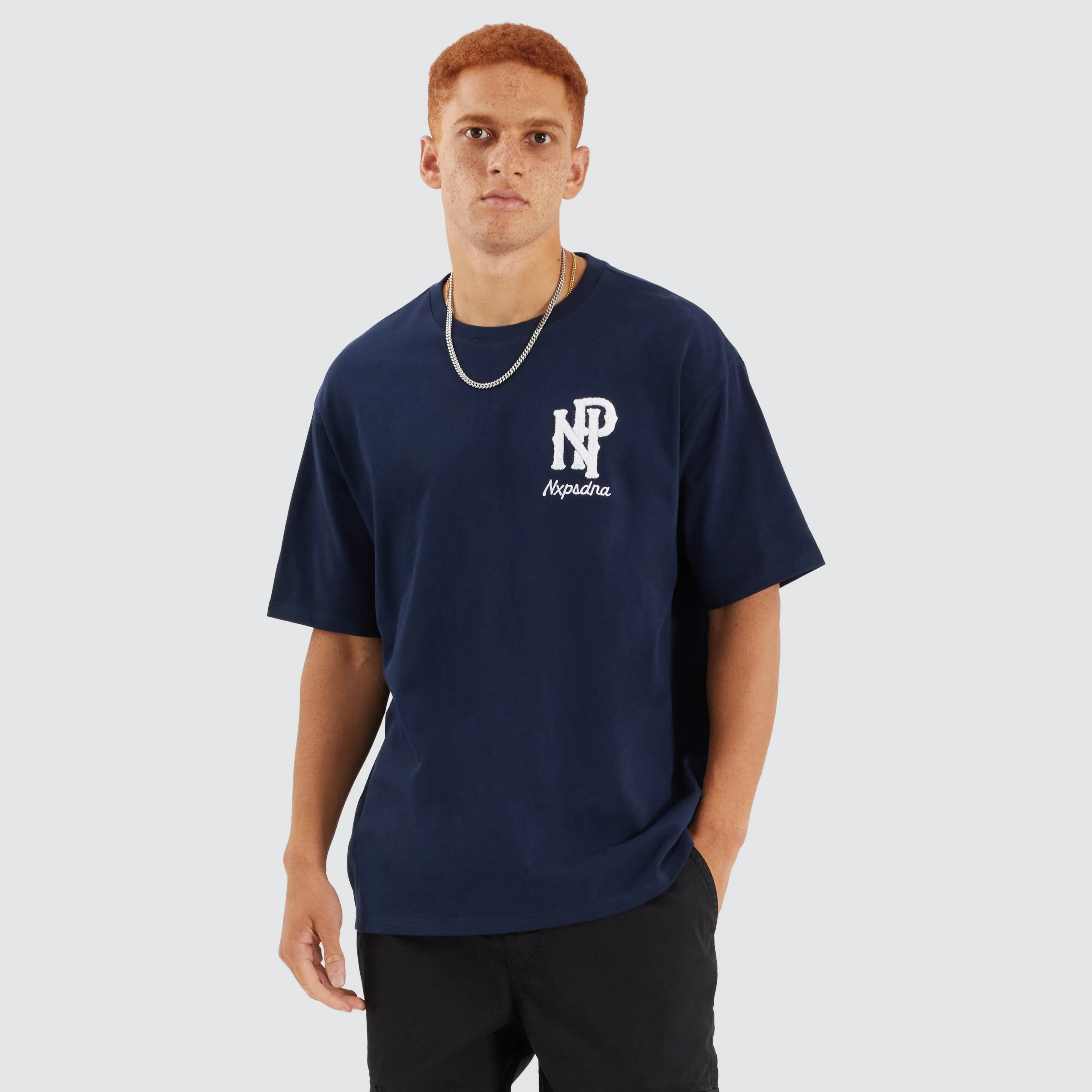 Legacy Box Fit Tee Navy Blue sold by Nena and Pasadena product image thumbnail 2