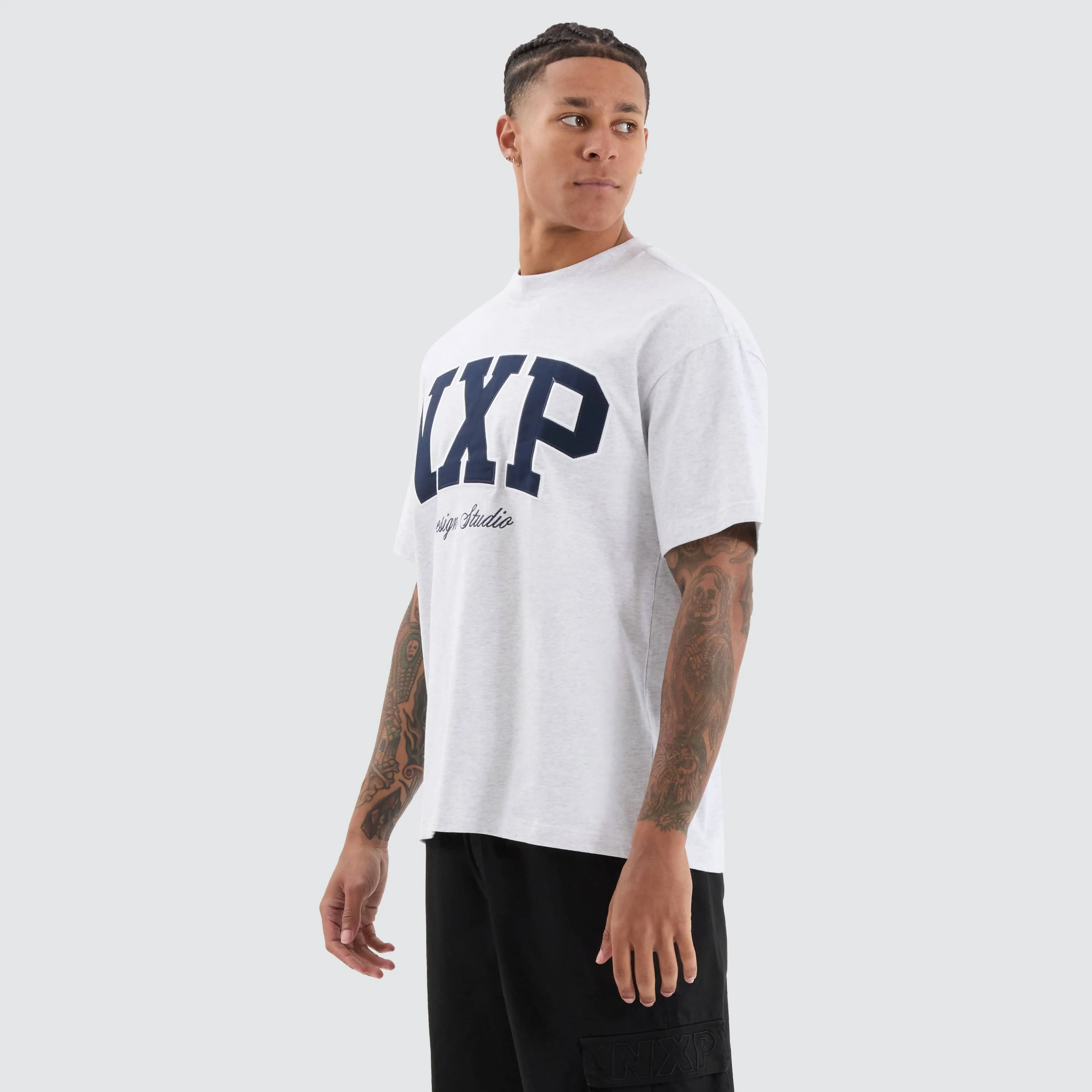 College Raptor Tee Snow Marle sold by Nena and Pasadena product image thumbnail 4