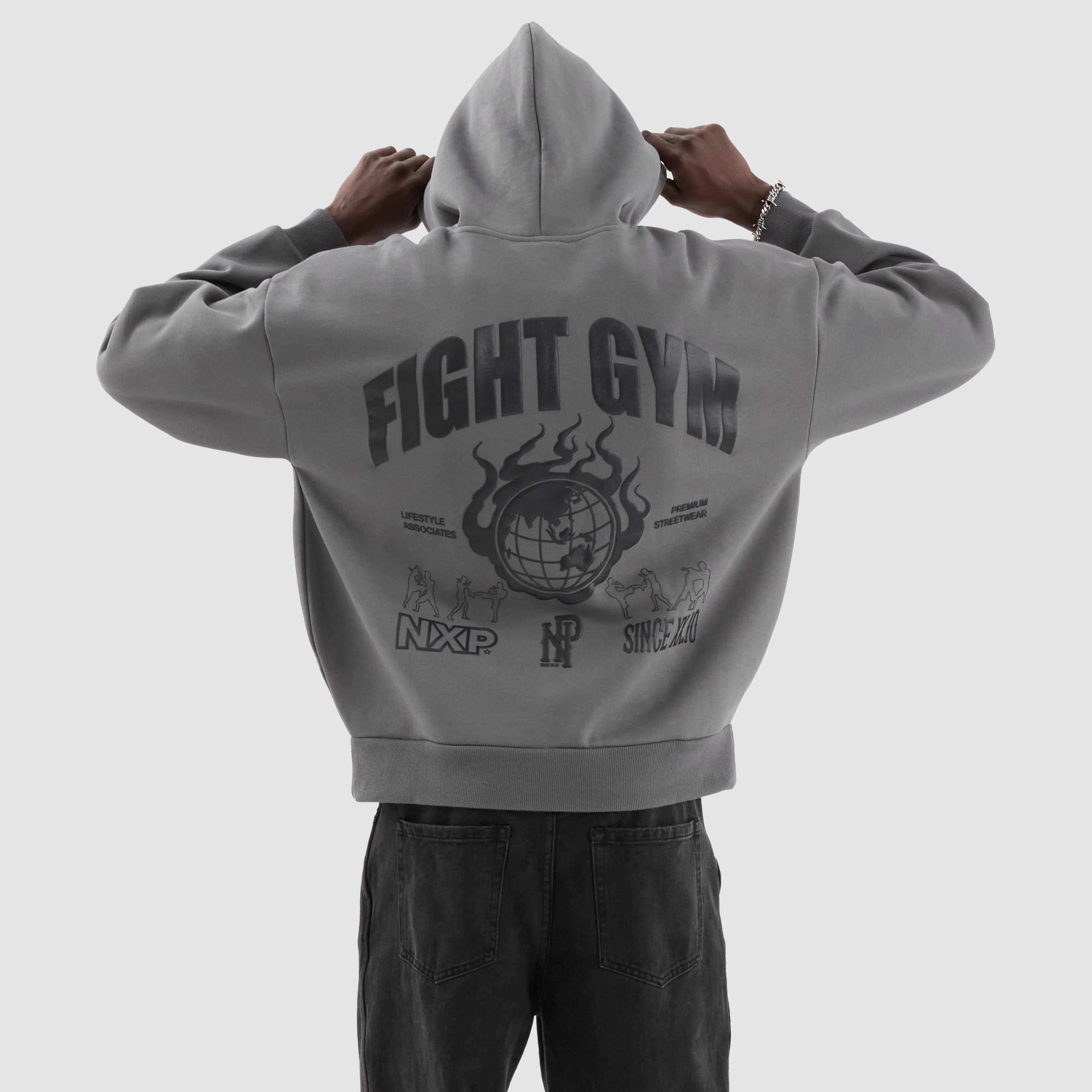 Spar Box Fit Hoodie Charcoal sold by Nena and Pasadena