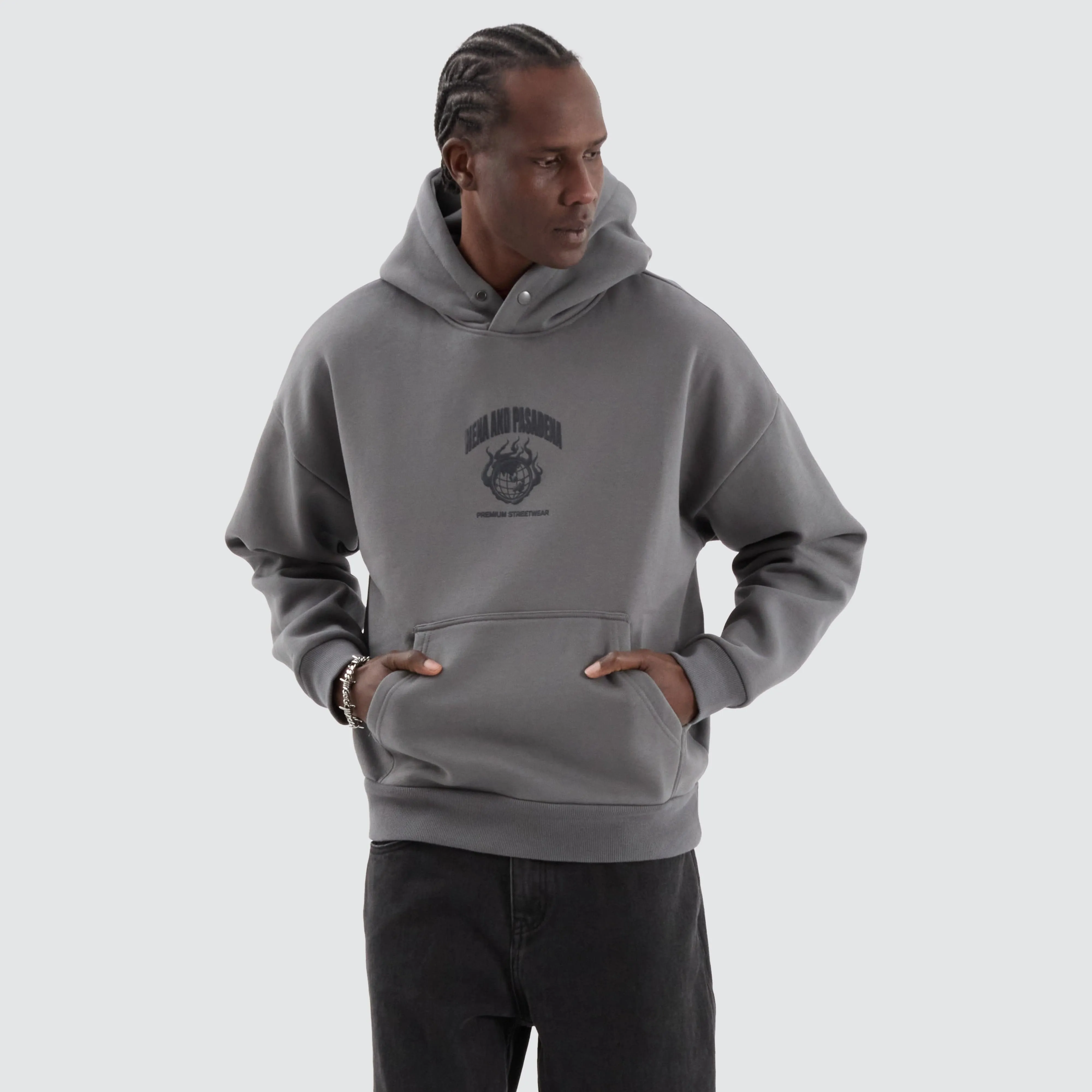 Spar Box Fit Hoodie Charcoal sold by Nena and Pasadena product image thumbnail 2