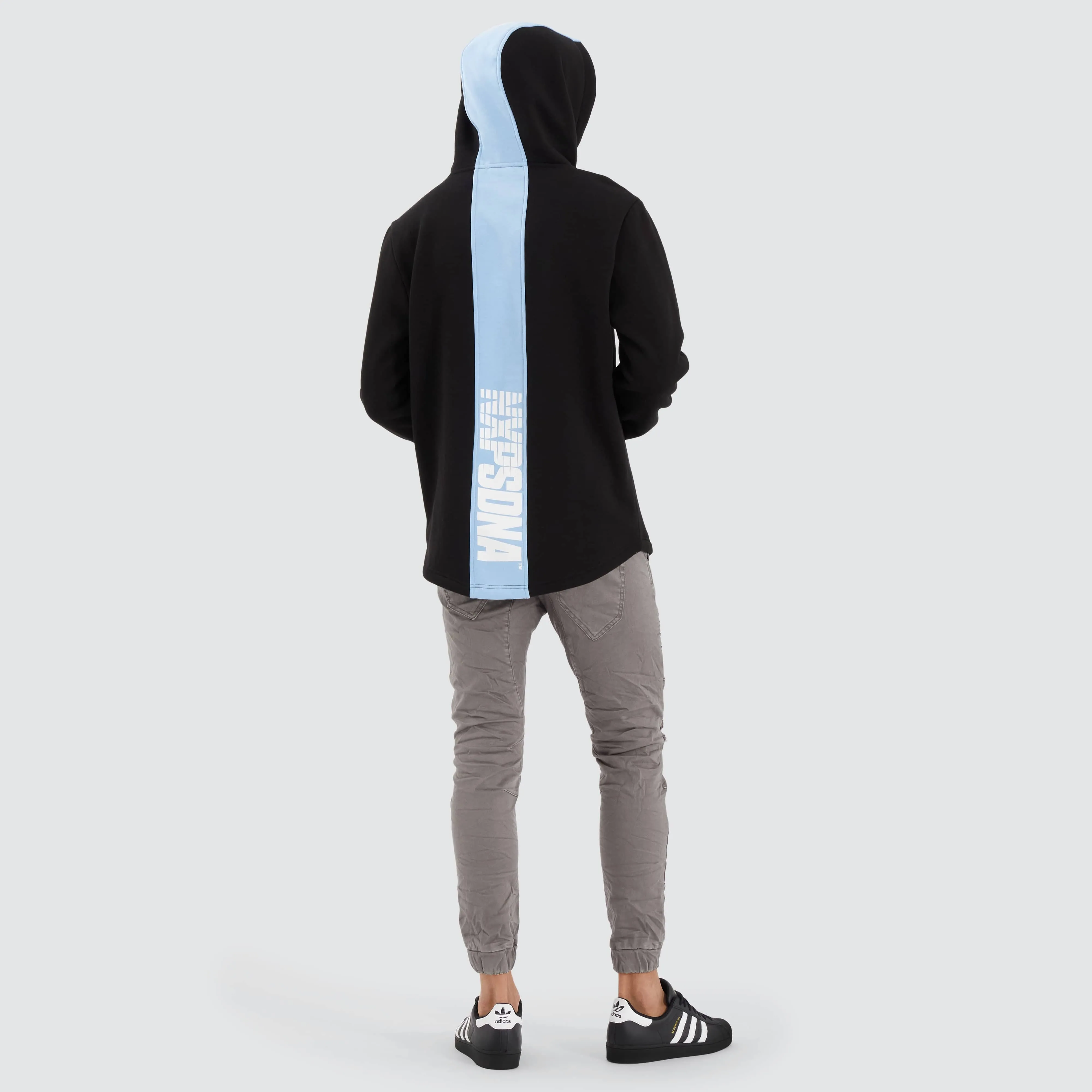 Matter Dual Curved Hoodie Black/Placid Blue sold by Nena and Pasadena product image thumbnail 4