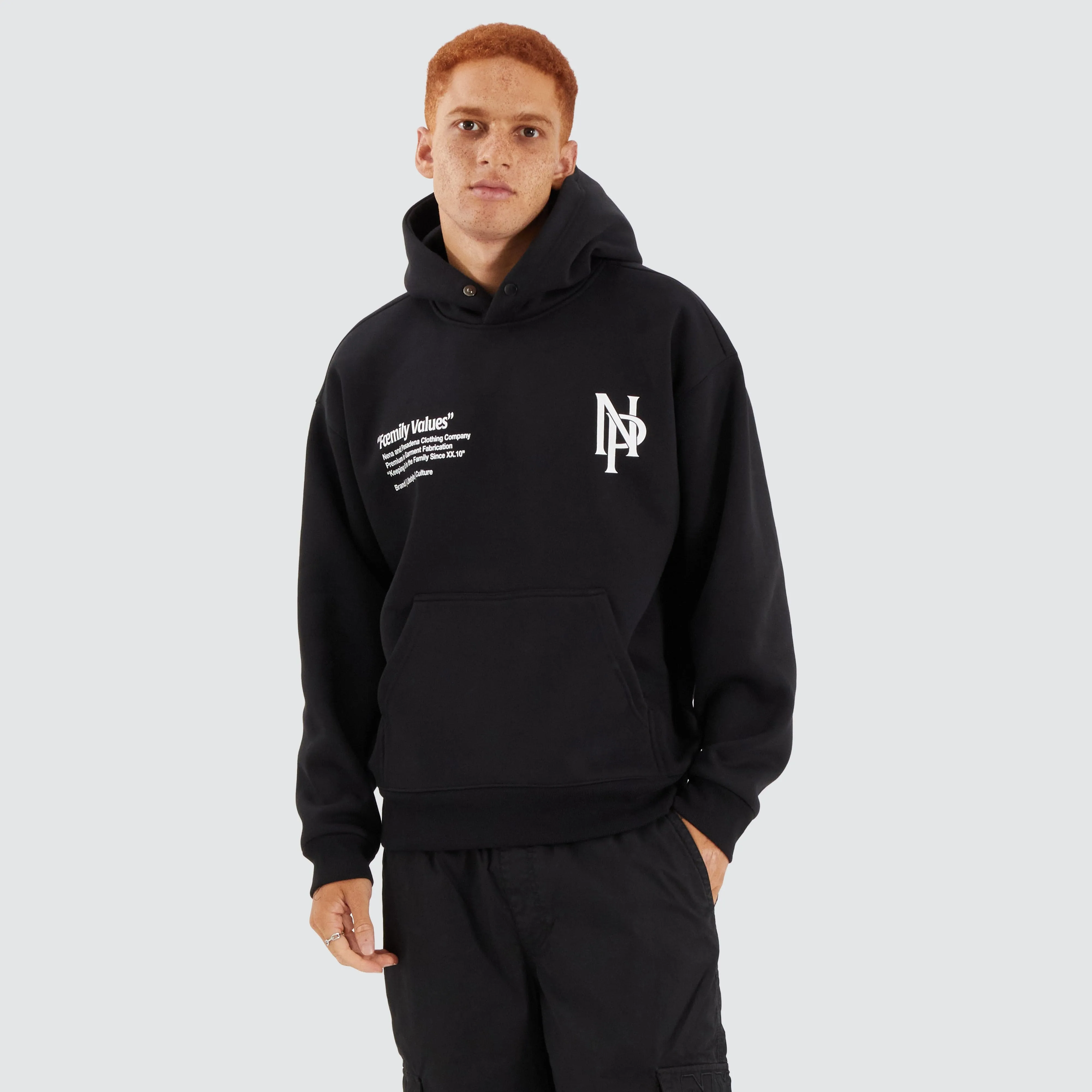 Radian Box Fit Hoodie Jet Black sold by Nena and Pasadena product image thumbnail 2