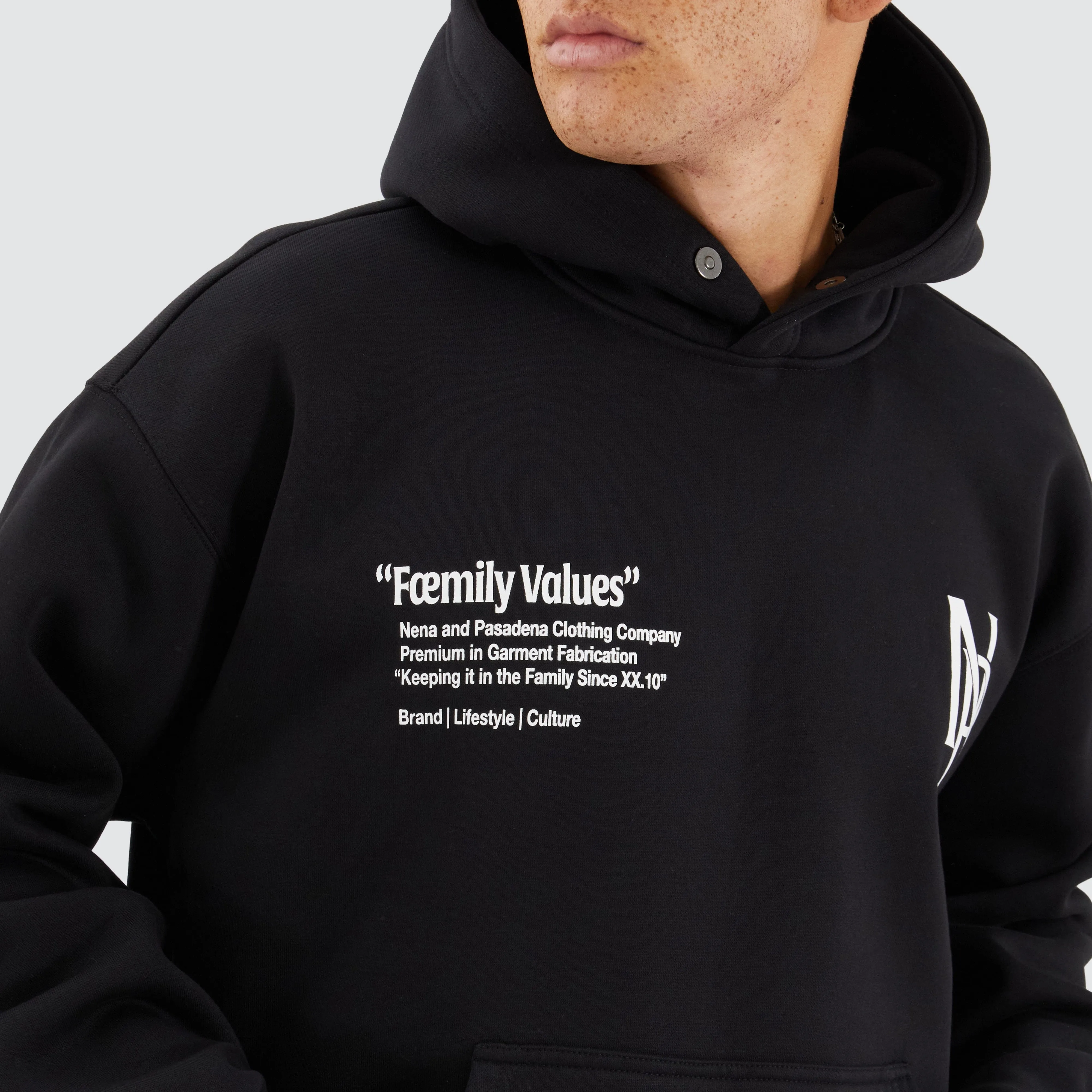 Radian Box Fit Hoodie Jet Black sold by Nena and Pasadena product image thumbnail 3