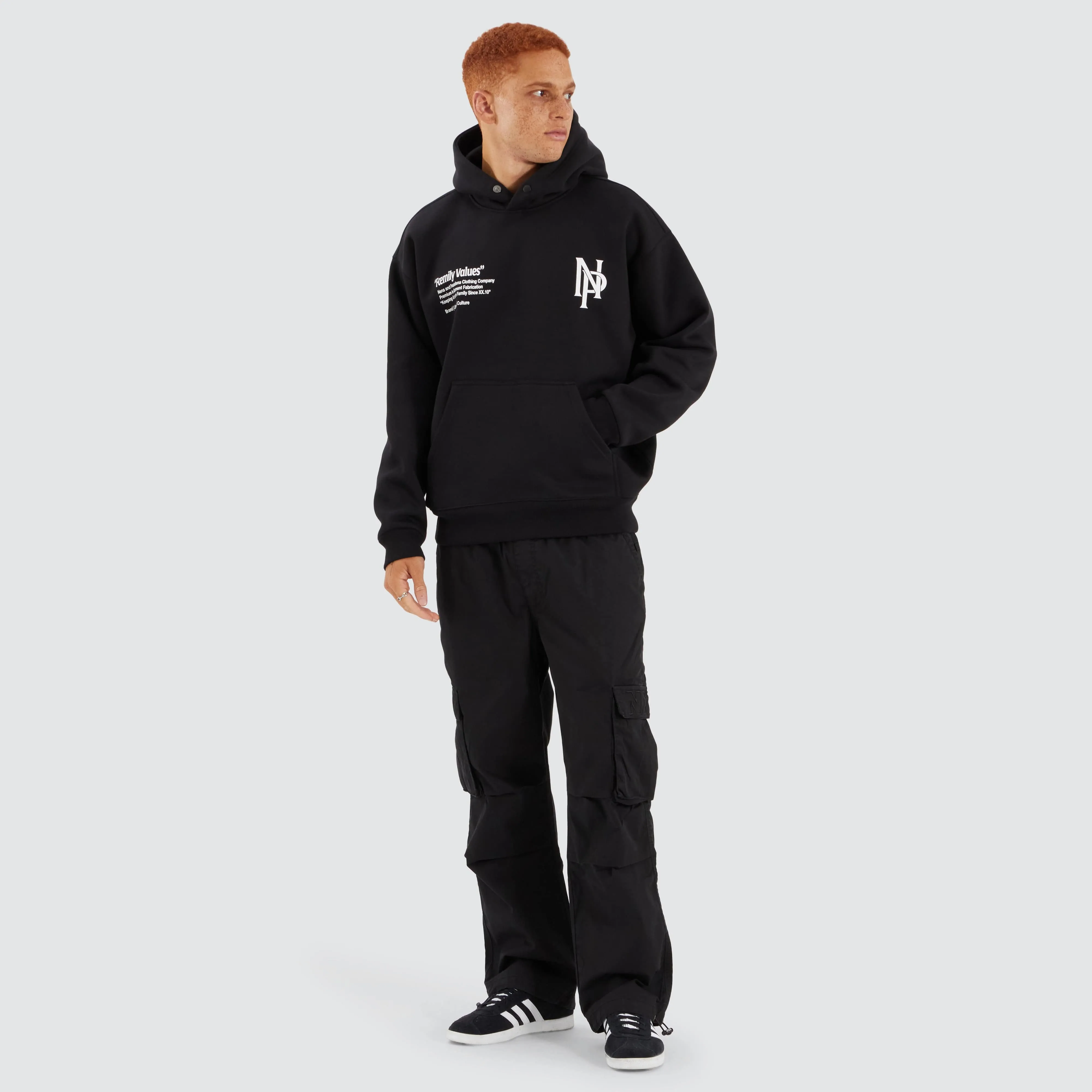 Radian Box Fit Hoodie Jet Black sold by Nena and Pasadena product image thumbnail 5