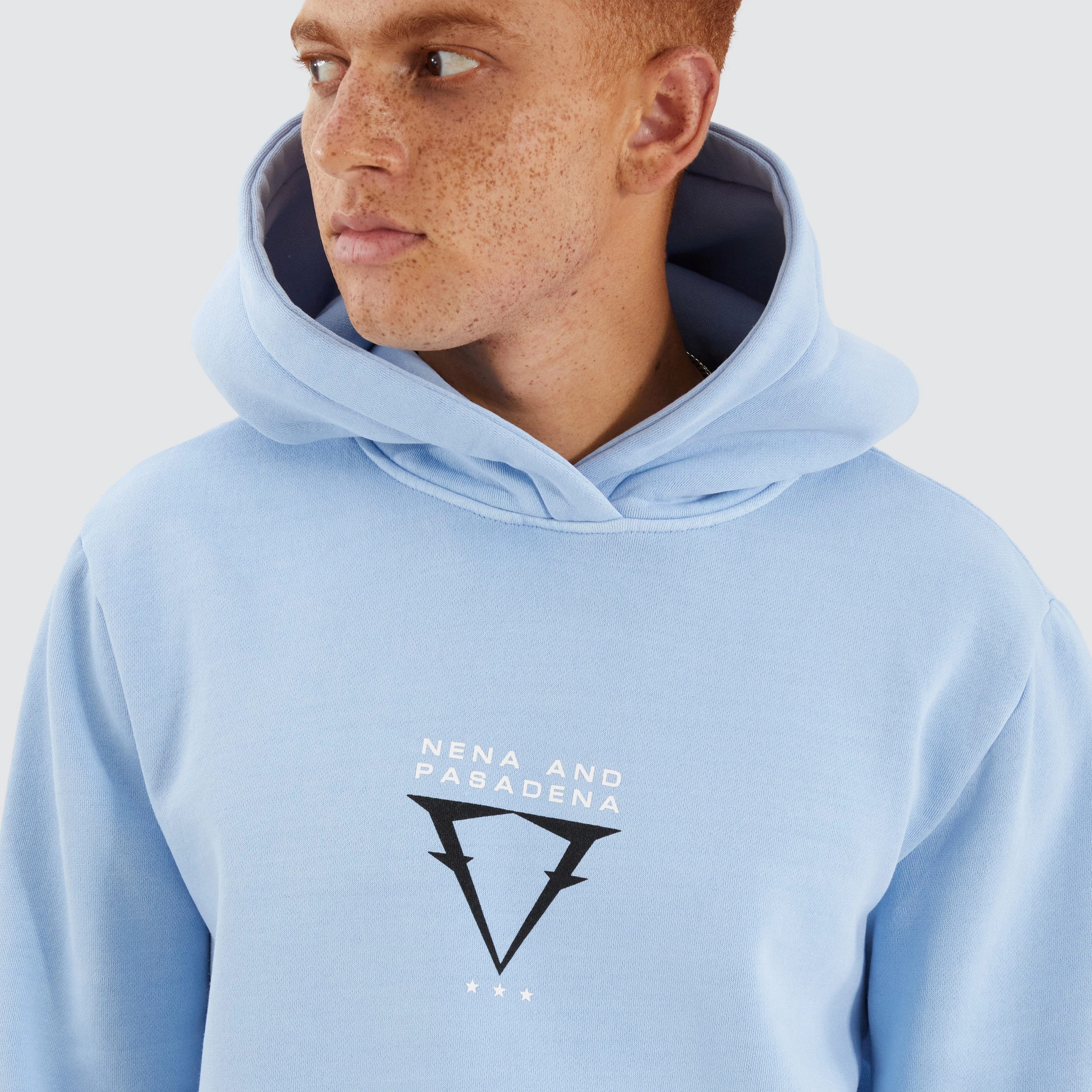 Data Dual Curved Hoodie Pigment Placid Blue sold by Nena and Pasadena product image thumbnail 3