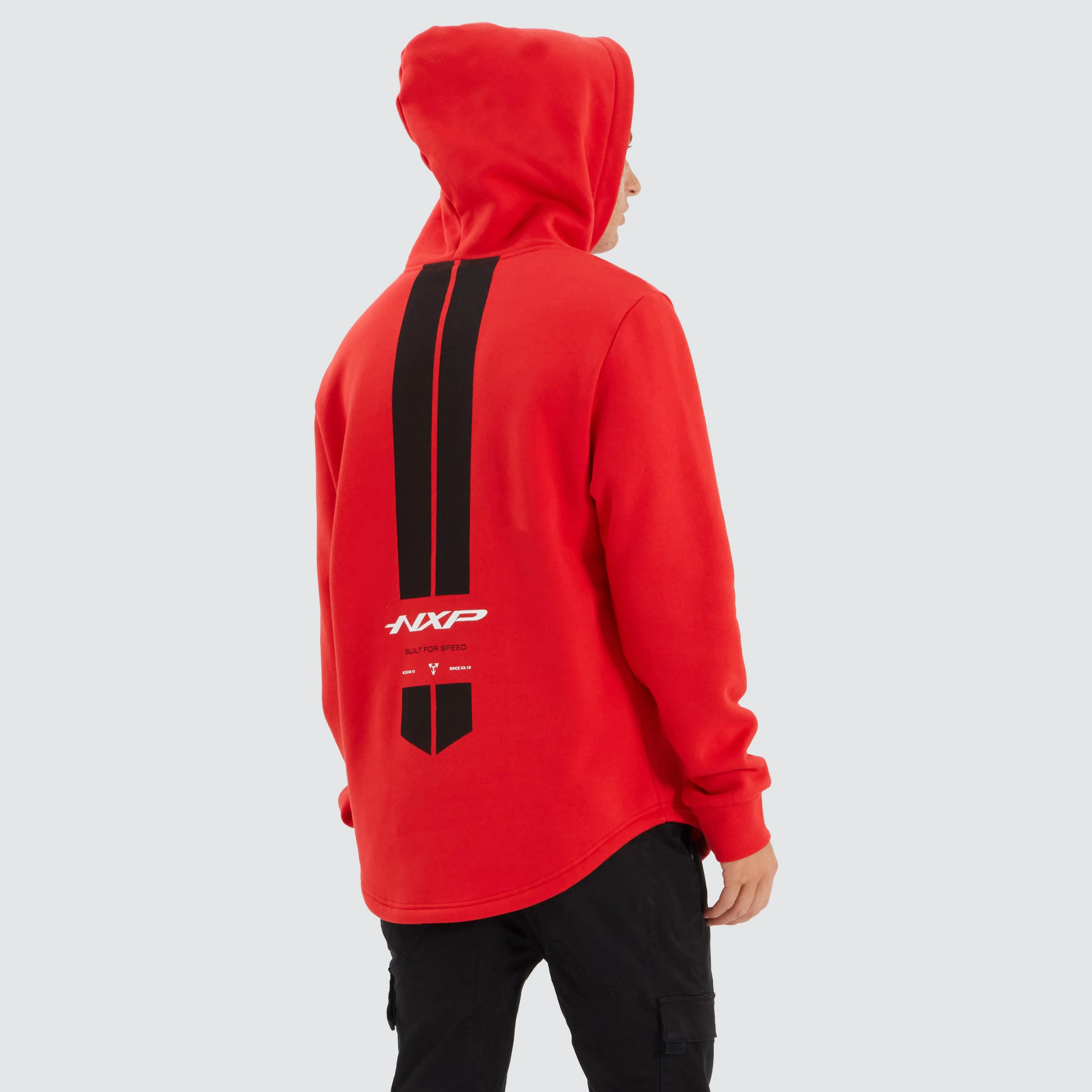 Digit Dual Curved Hoodie Poppy Red sold by Nena and Pasadena product image thumbnail 2