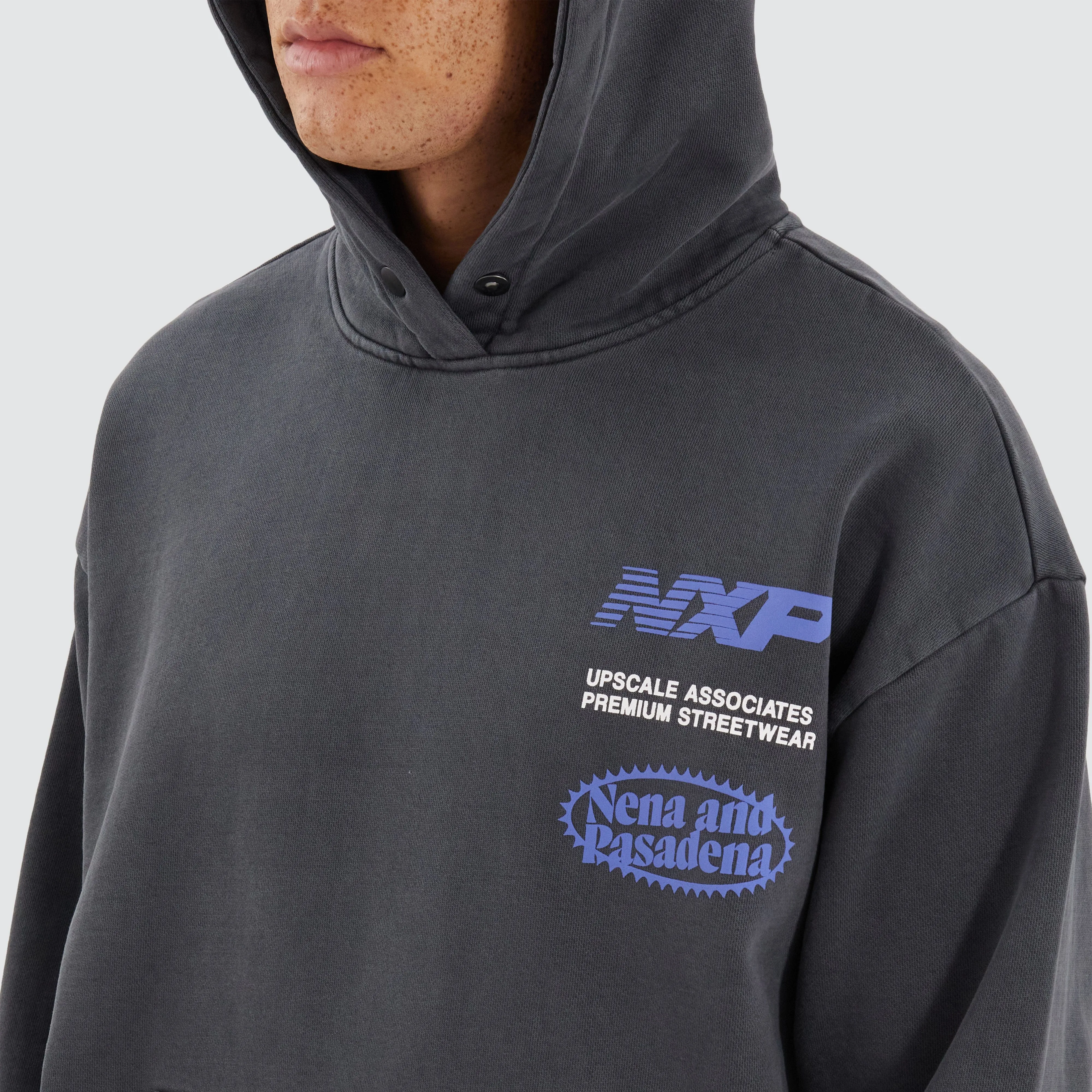 Upscale Box Fit Hoodie Pigment Asphalt sold by Nena and Pasadena product image thumbnail 4