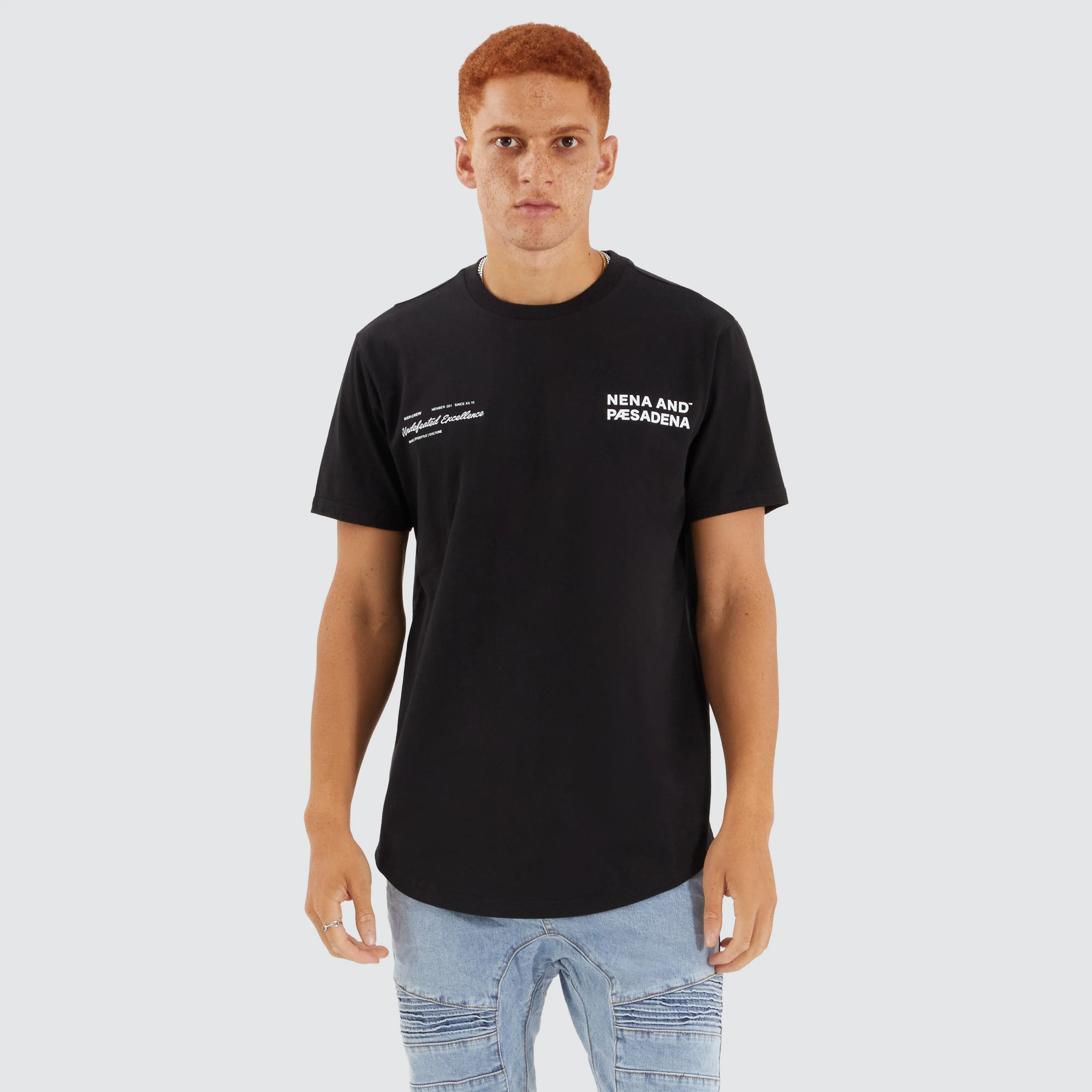 Module Dual Curved Tee Jet Black/Asphalt sold by Nena and Pasadena