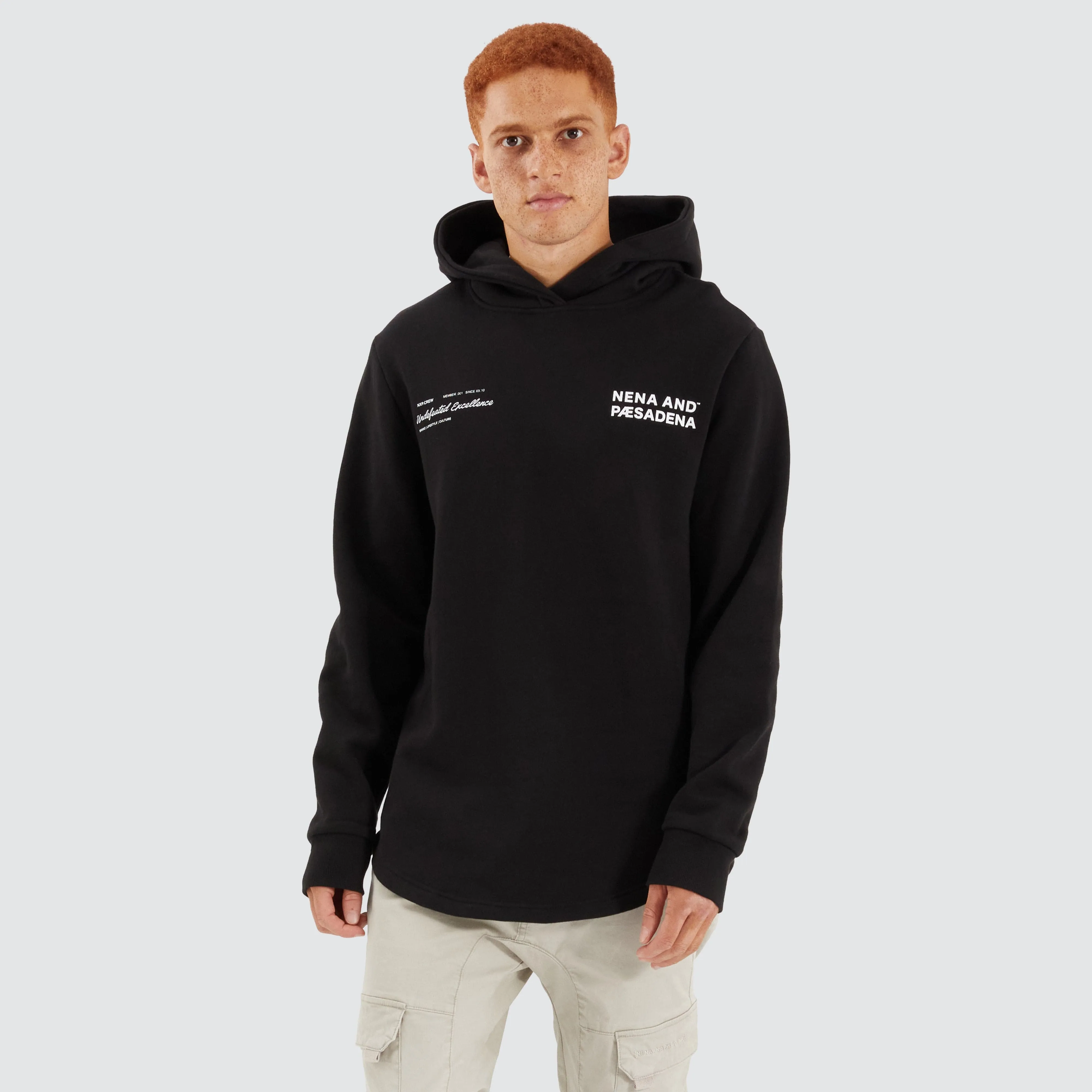 Concentric Dual Curved Hoodie Jet Black sold by Nena and Pasadena product image thumbnail 2