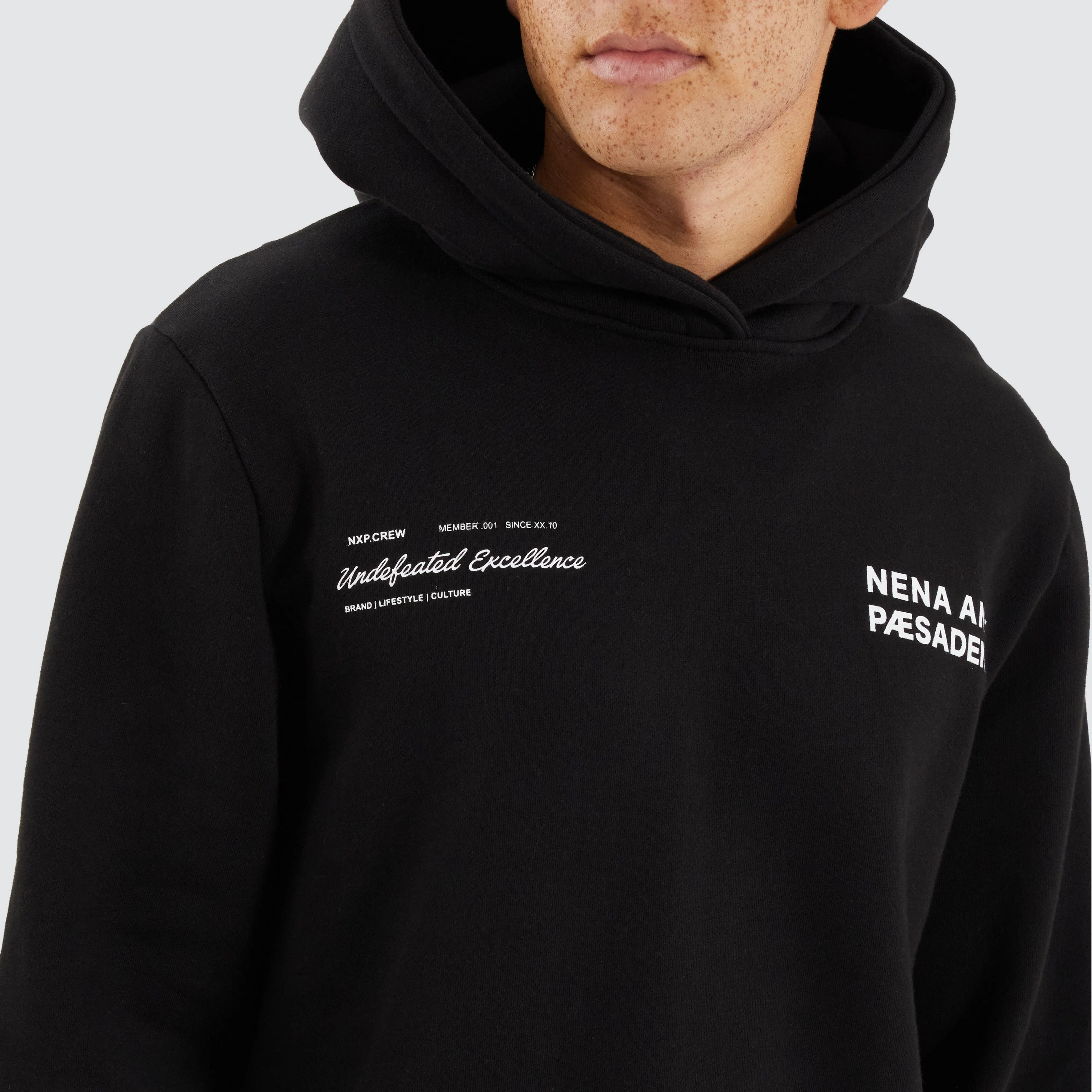 Concentric Dual Curved Hoodie Jet Black sold by Nena and Pasadena product image thumbnail 3