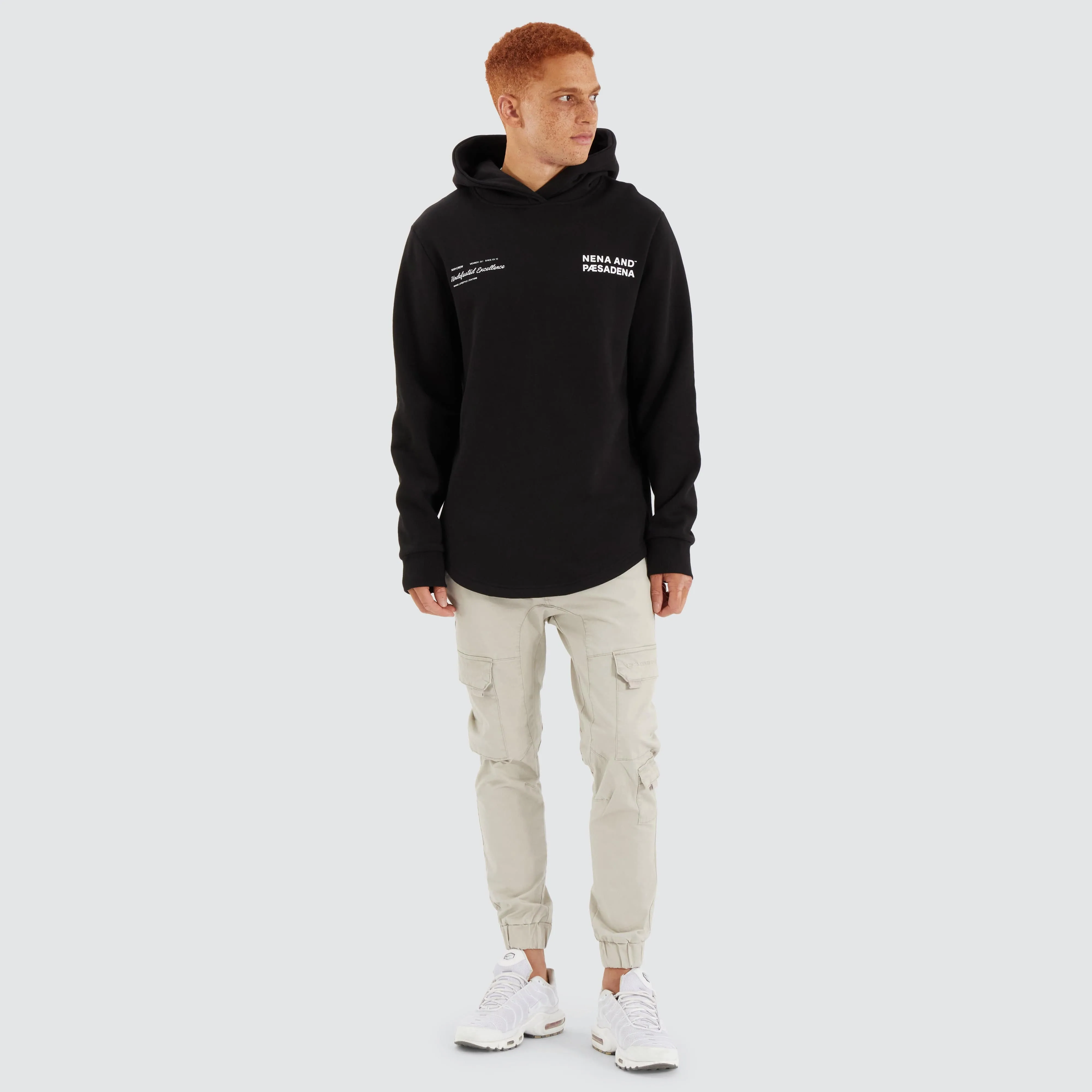 Concentric Dual Curved Hoodie Jet Black sold by Nena and Pasadena product image thumbnail 4