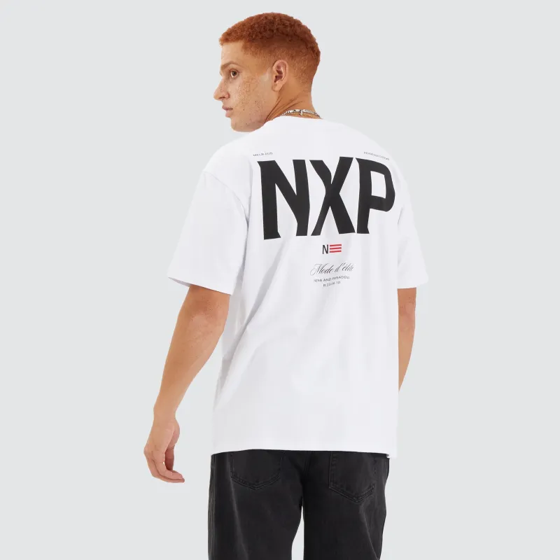 Central Box Fit Tee Optical White sold by Nena and Pasadena