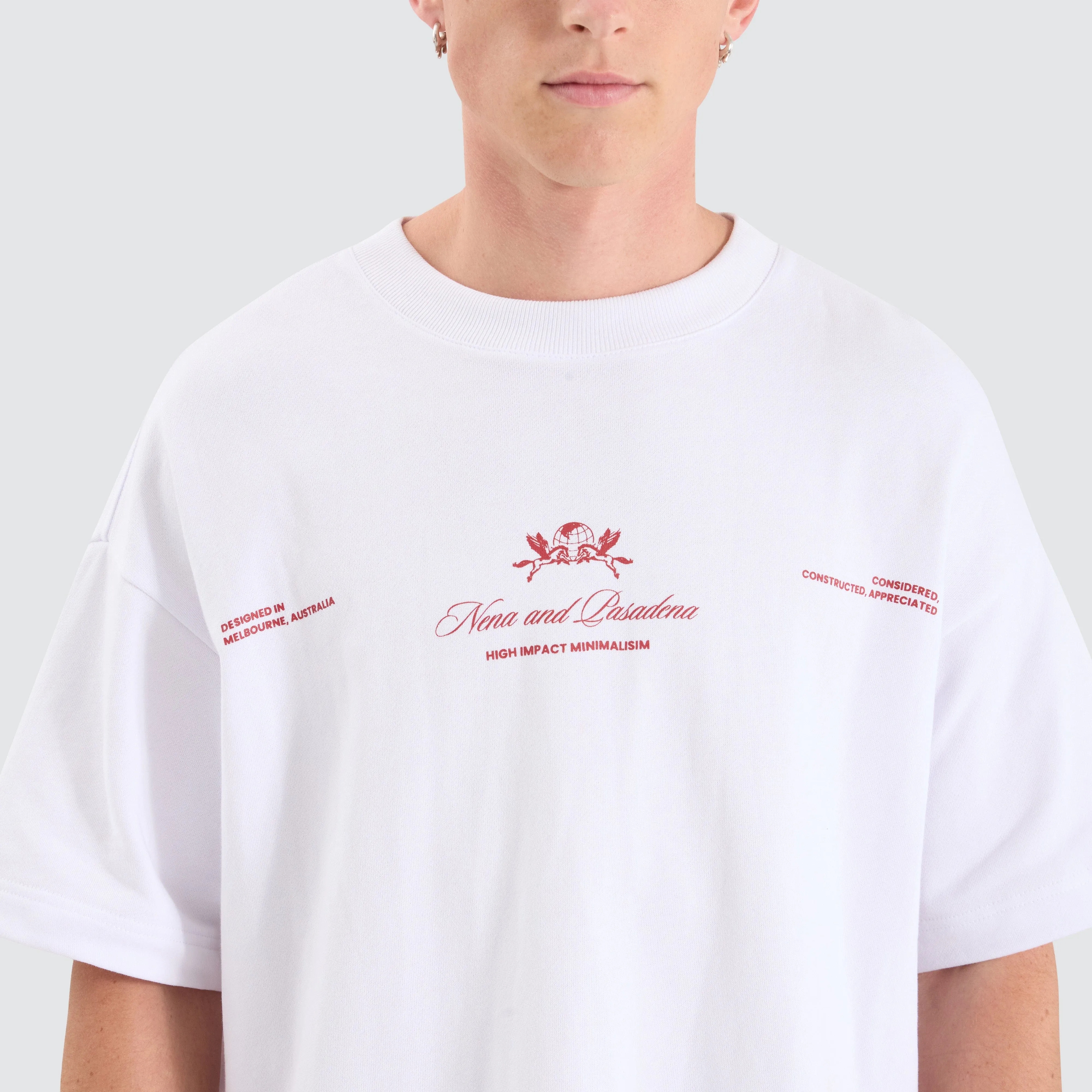 Date Night Loopback Raptor Tee Optical White sold by Nena and Pasadena product image thumbnail 4