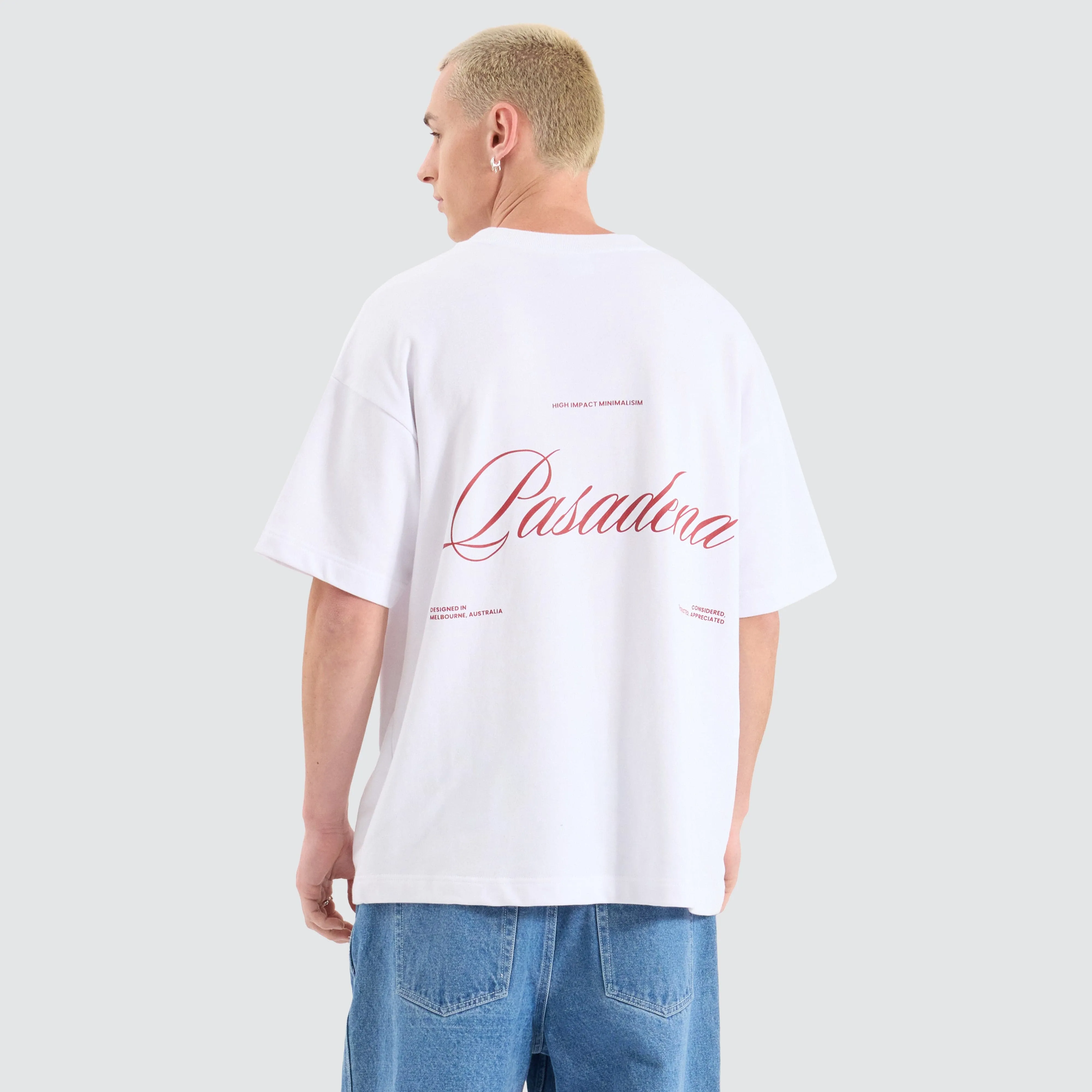 Date Night Loopback Raptor Tee Optical White sold by Nena and Pasadena