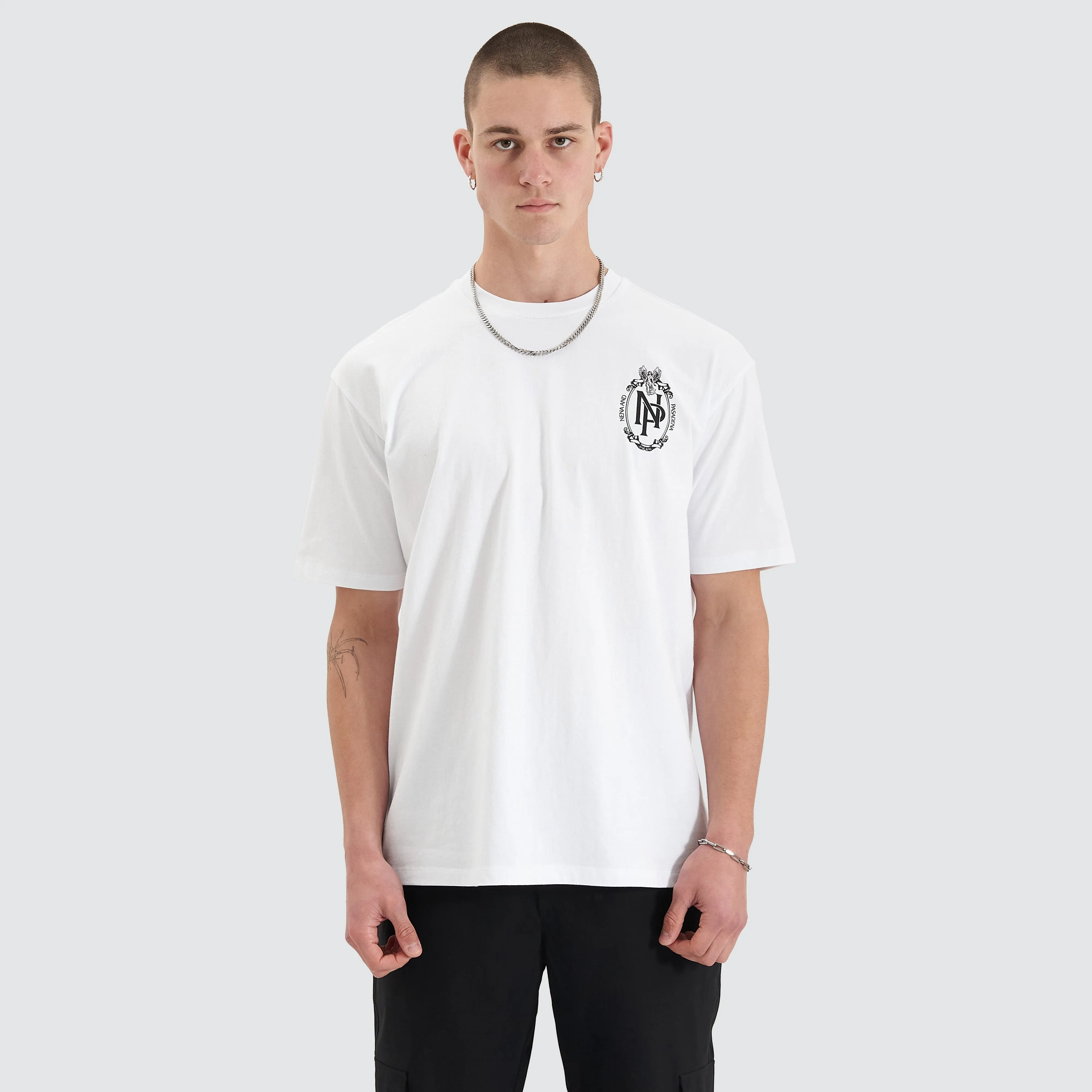 Public Realm Heavy Box Fit Tee Optical White sold by Nena and Pasadena product image thumbnail 3