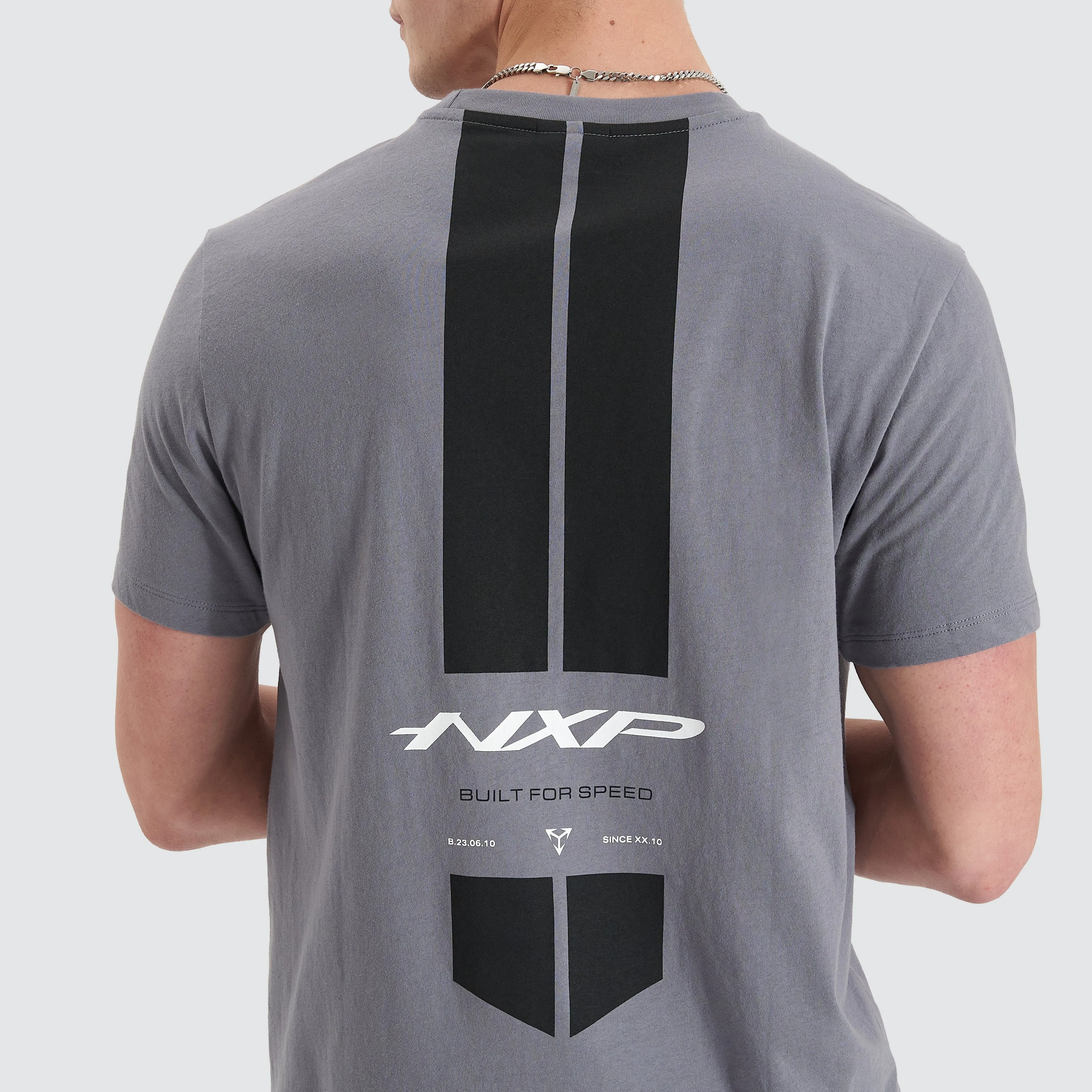 Column Dual Curved Tee Steel Grey sold by Nena and Pasadena product image thumbnail 3