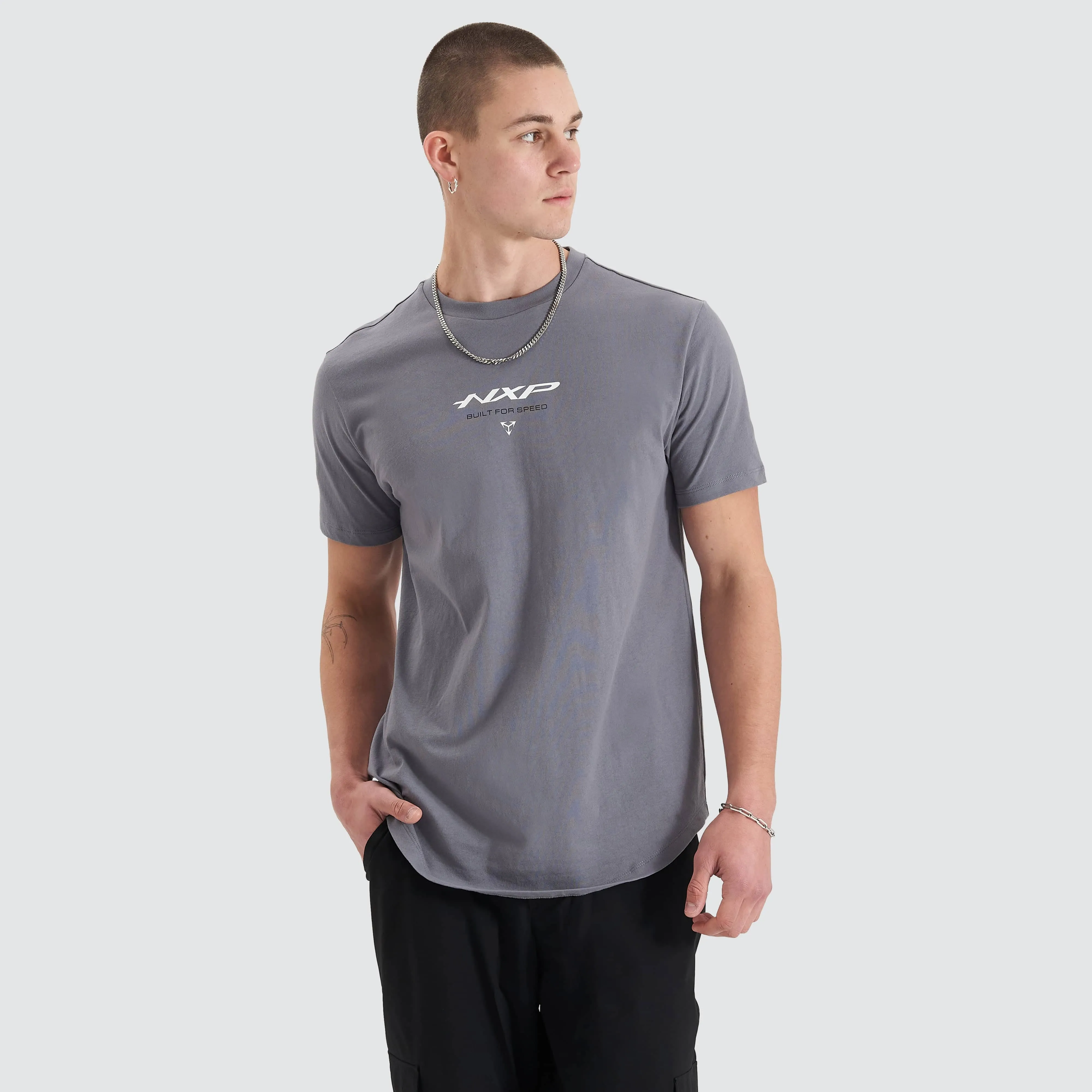 Column Dual Curved Tee Steel Grey sold by Nena and Pasadena product image thumbnail 2