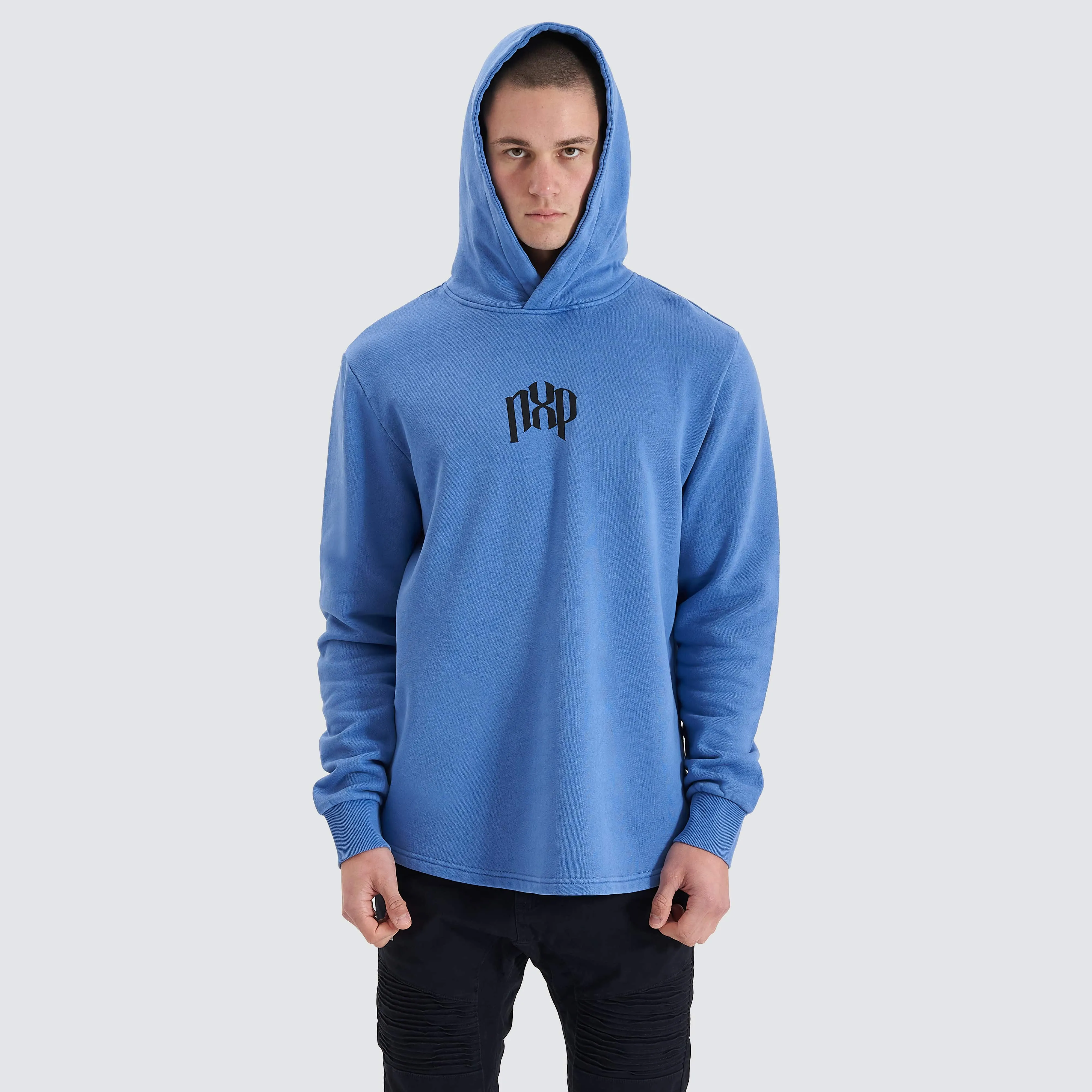 Rubble Dual Curved Hoodie Pigment Dutch Blue sold by Nena and Pasadena product image thumbnail 2