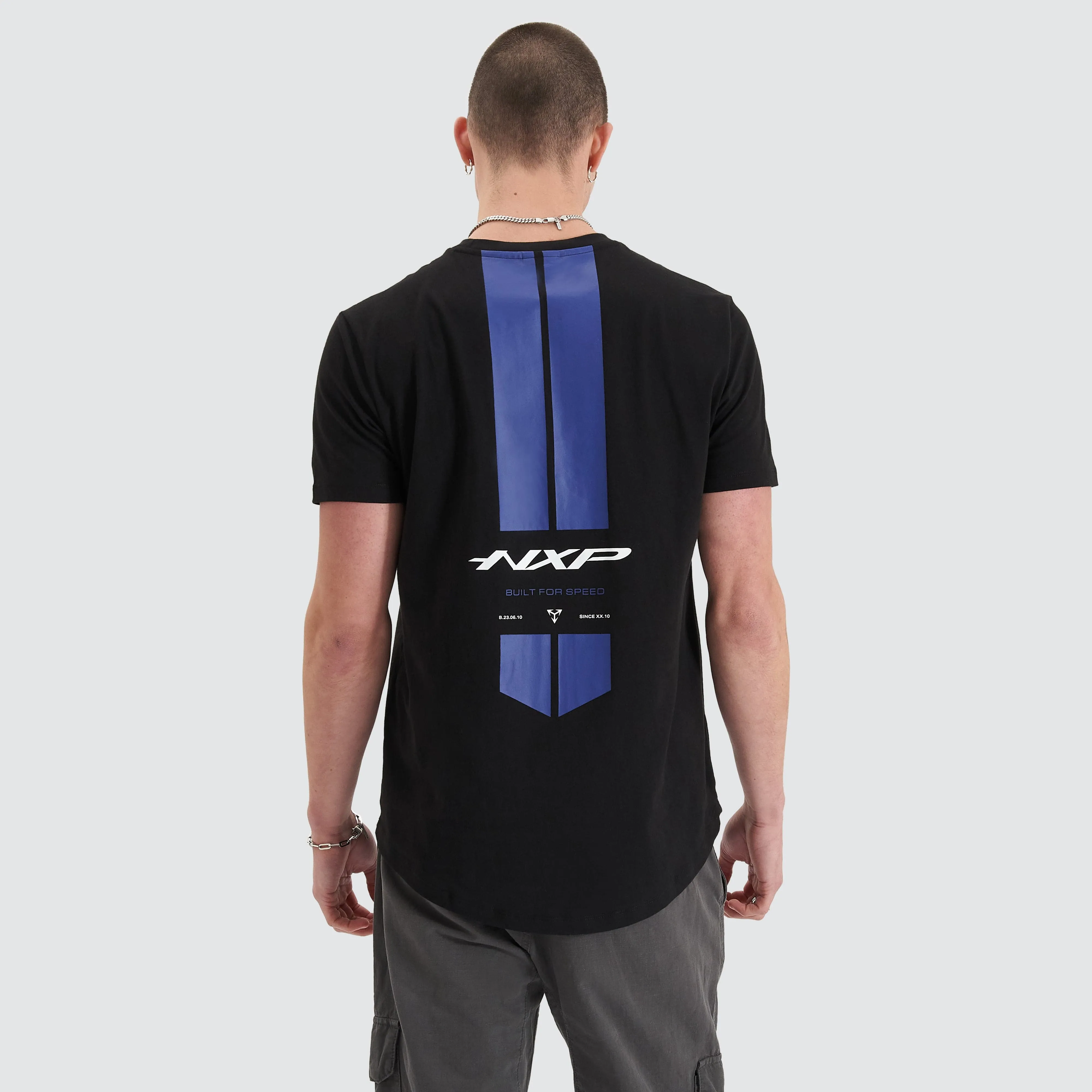 Column Dual Curved Tee Jet Black sold by Nena and Pasadena