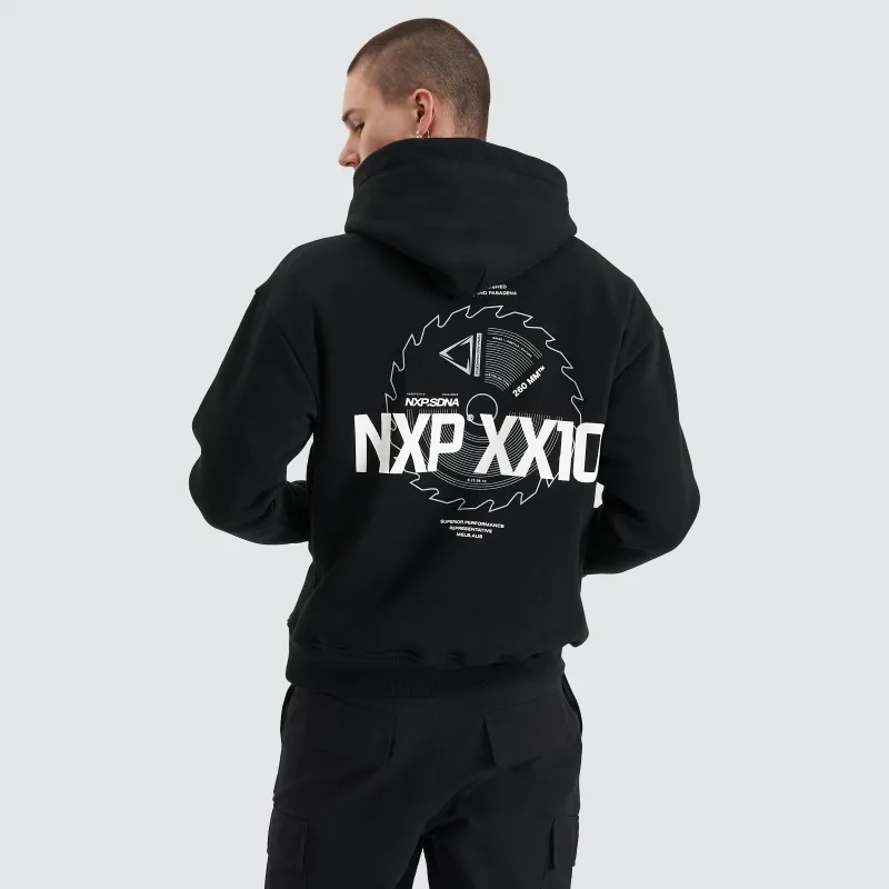 Mortar Heavy Relaxed Hoodie Jet Black made by Nena and Pasadena
