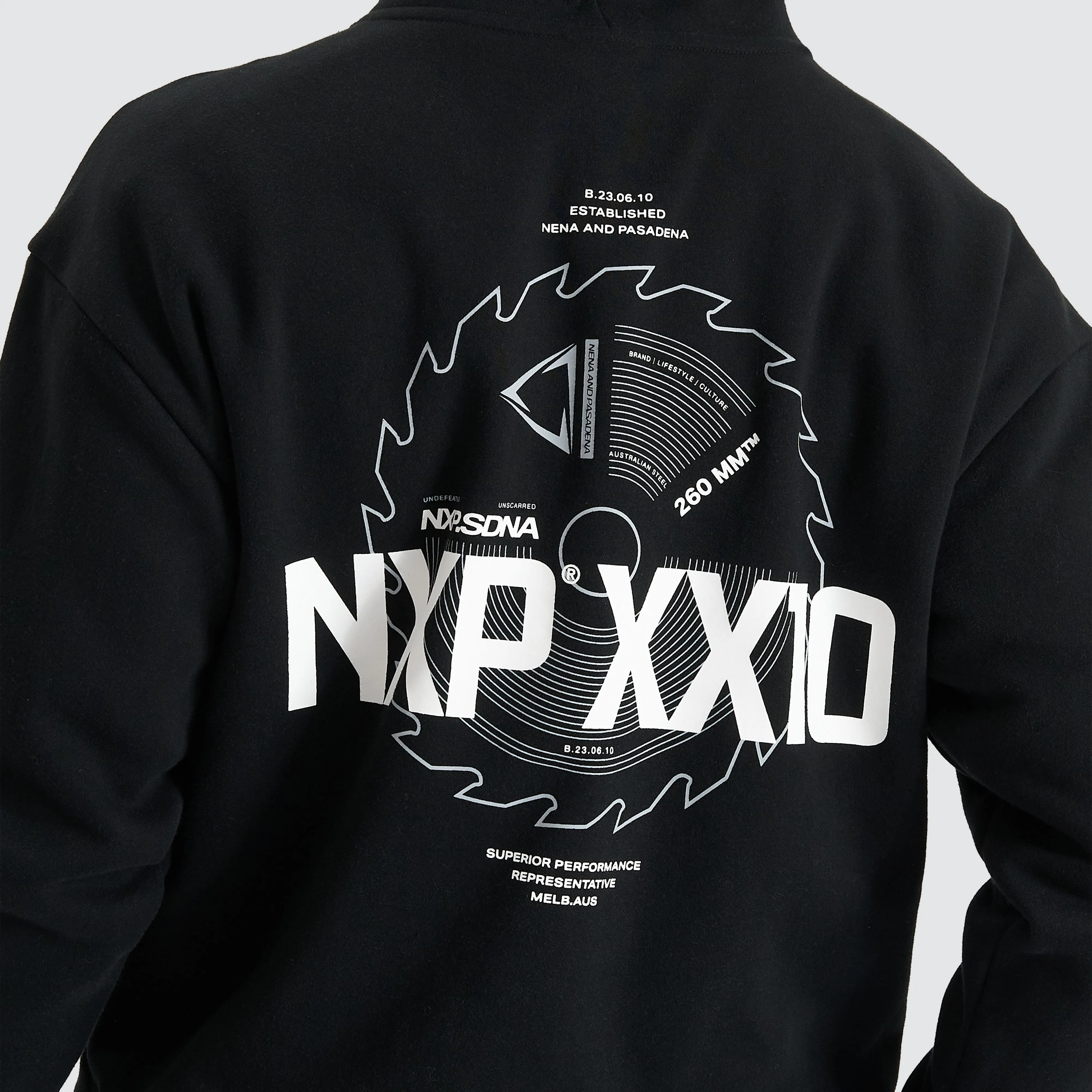 Mortar Heavy Relaxed Hoodie Jet Black sold by Nena and Pasadena product image thumbnail 5