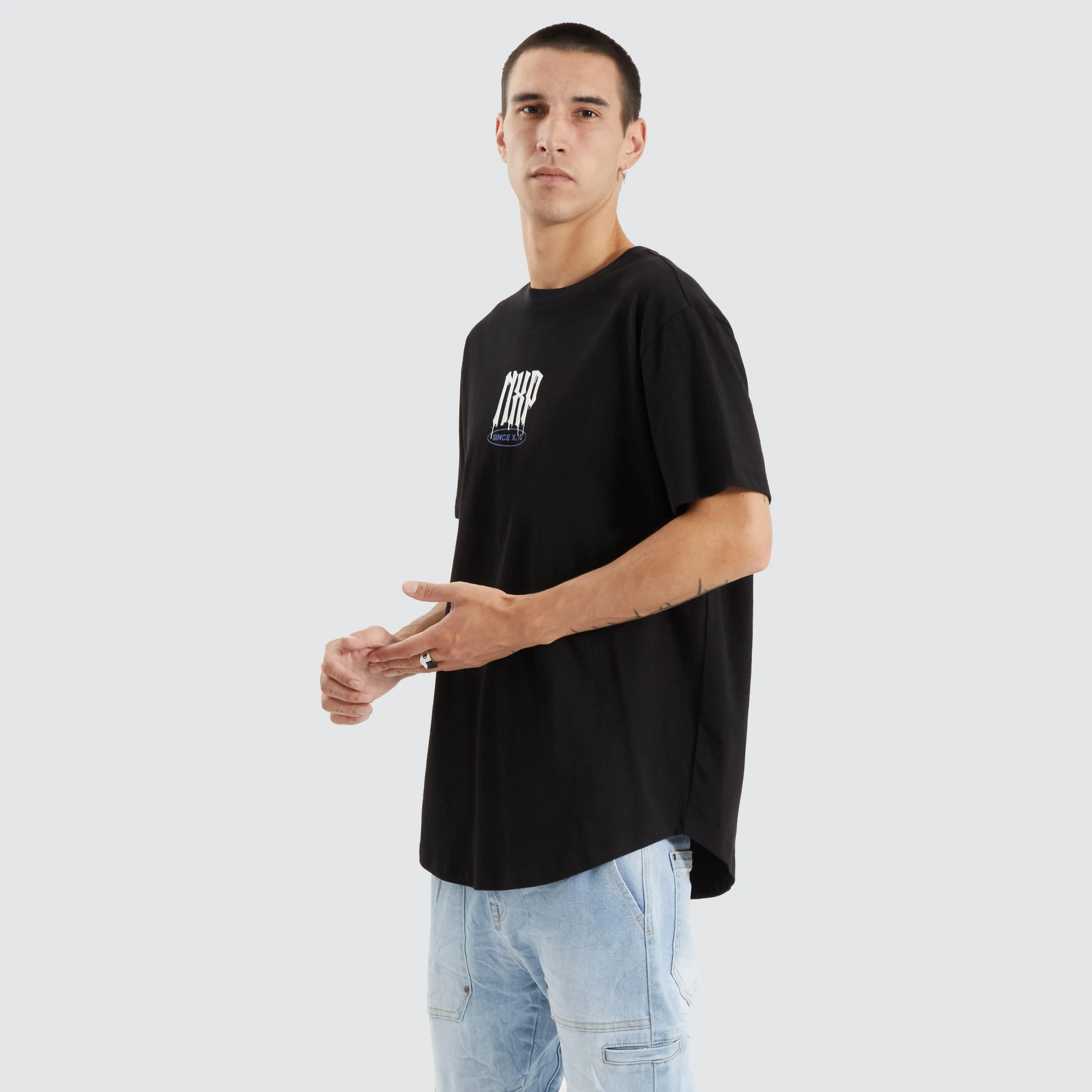 Tryley Dual Curved Tee Jet Black sold by Nena and Pasadena product image thumbnail 4