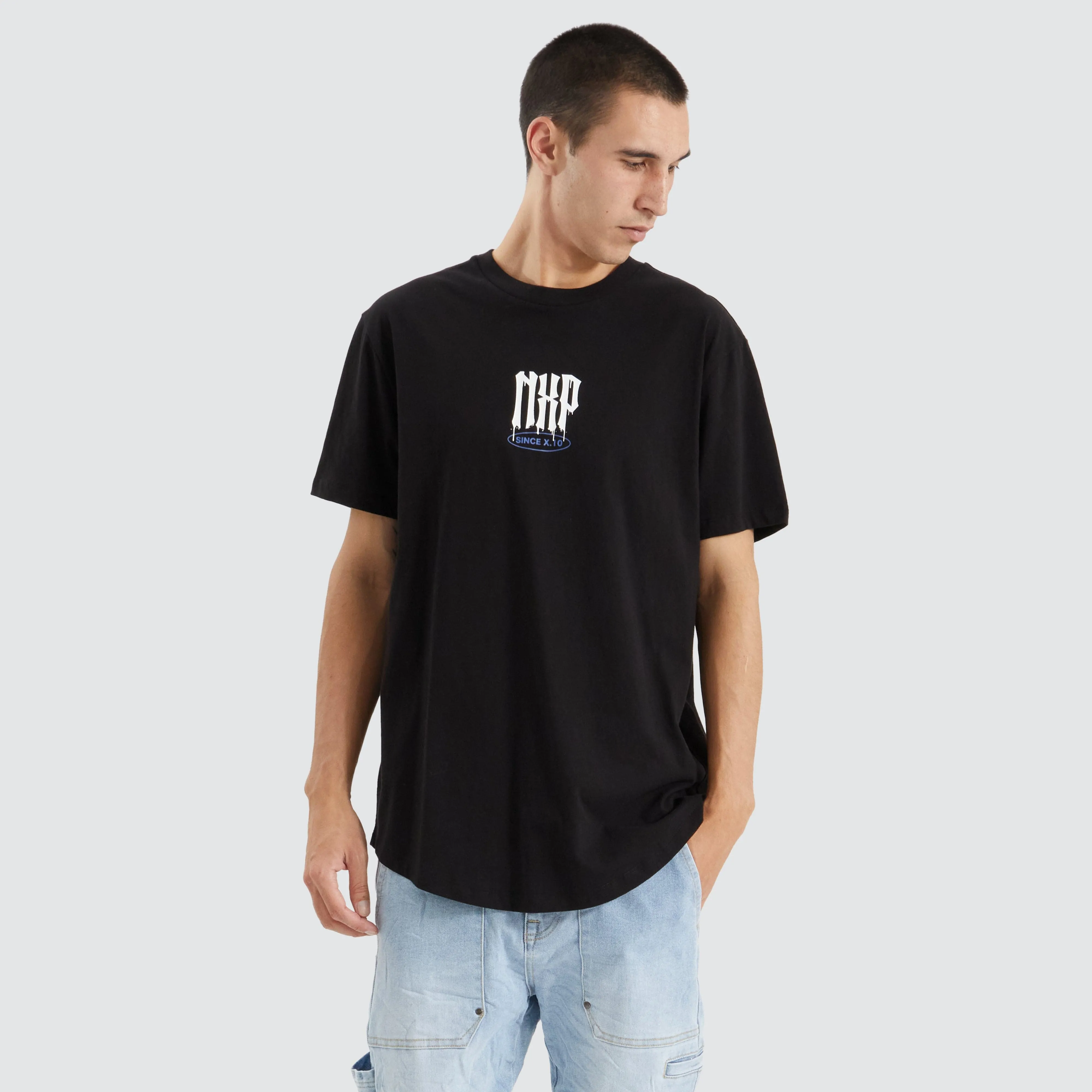 Tryley Dual Curved Tee Jet Black sold by Nena and Pasadena product image thumbnail 3